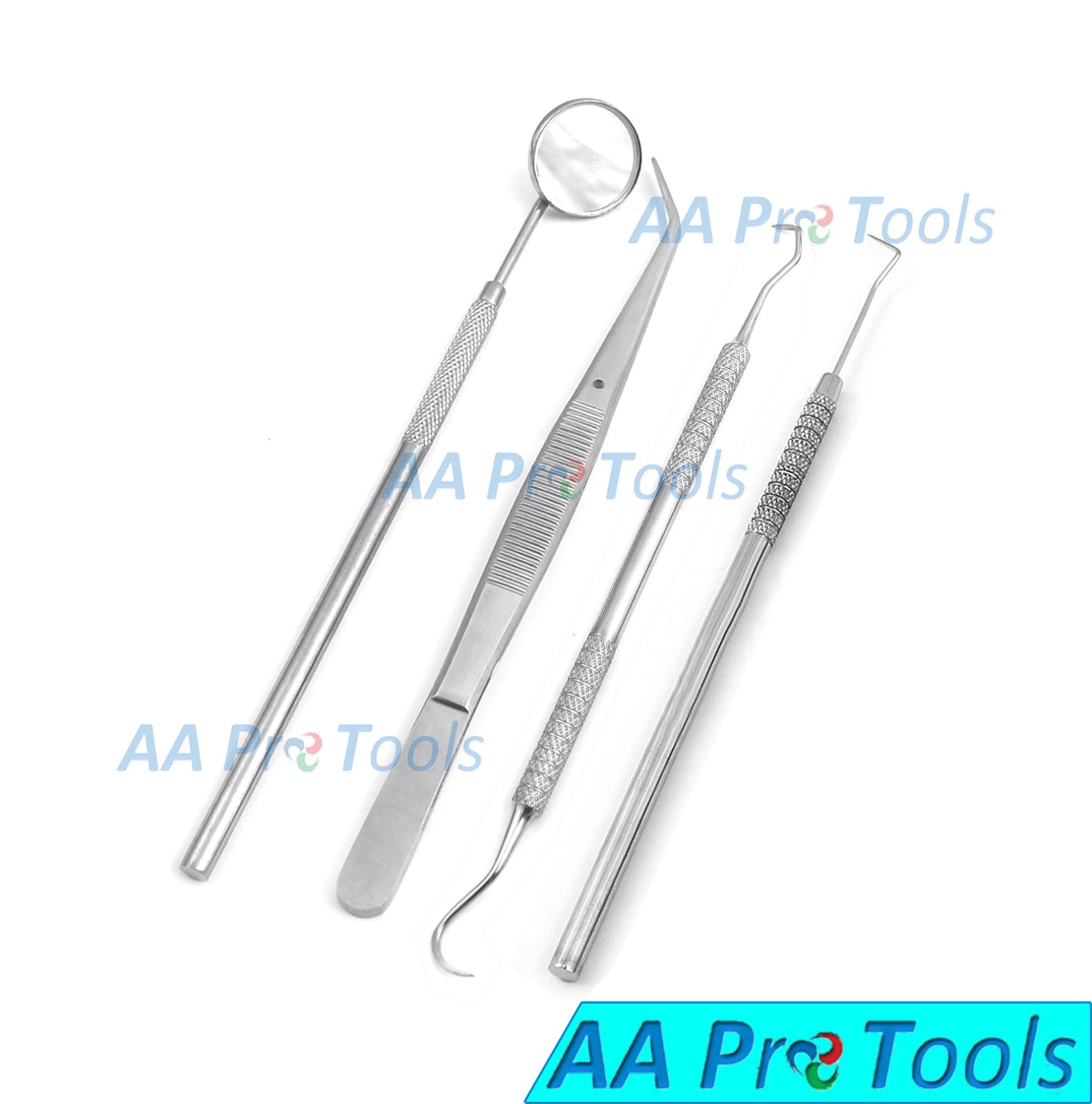 Set Of 4 Dental Student Exam Kit Probe 9 Jacquette Scaler U15/30 Mouth Mirror