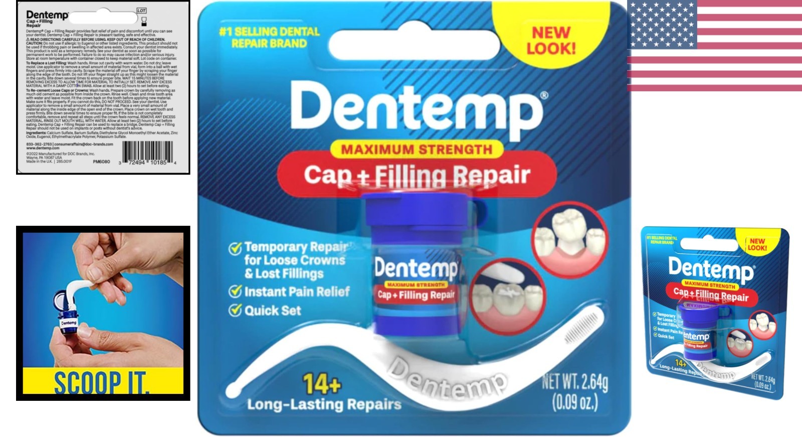 Dentemp Dental Repair Kit – Clinically Proven, 6-Pack for Instant Relief