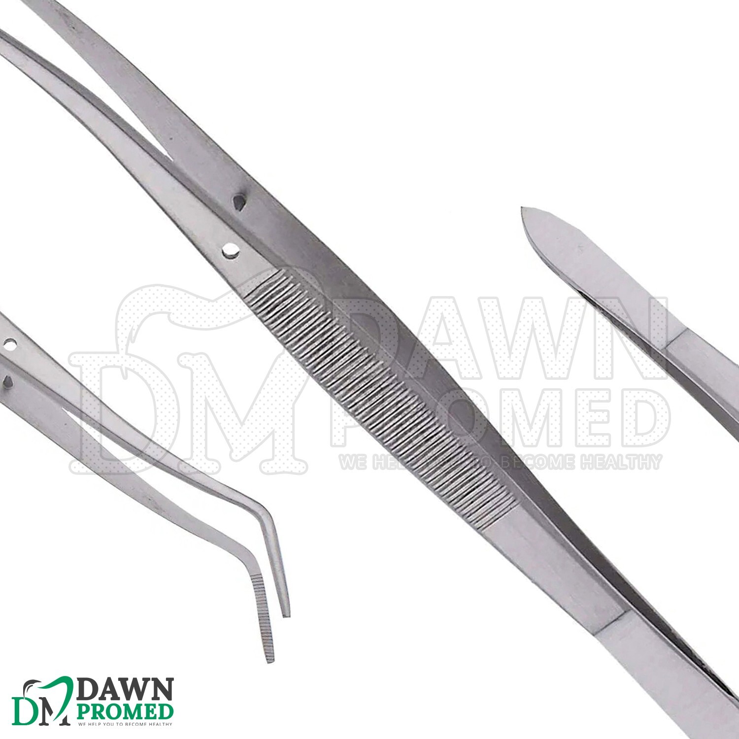 12 Pcs Dental Tweezer 6.25″ Meriam Cotton Forceps Angled Dressing Plier German G