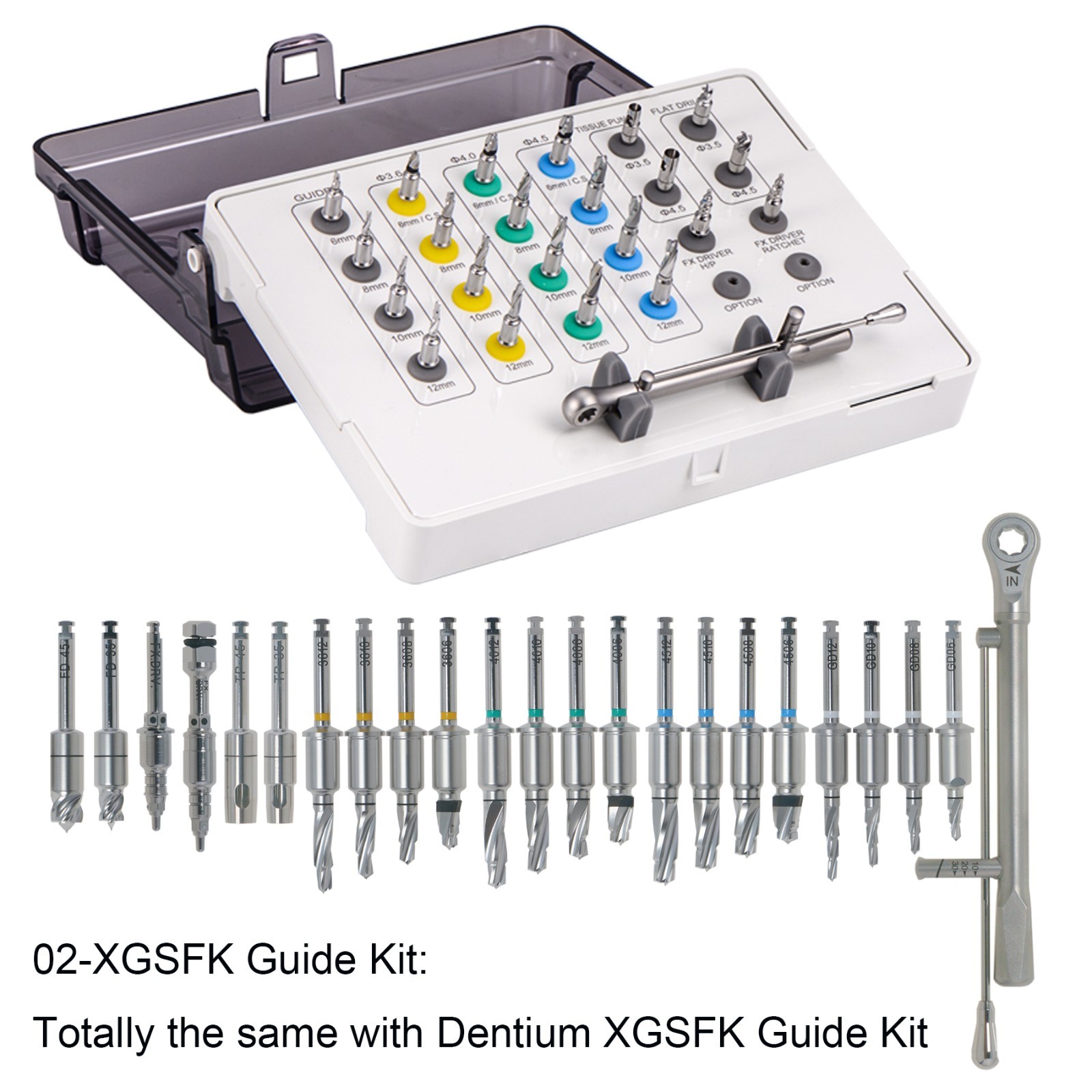 Hiossen Dental Implant OneGuide Surgical Kit Den-tium Superline Guided Drill Set