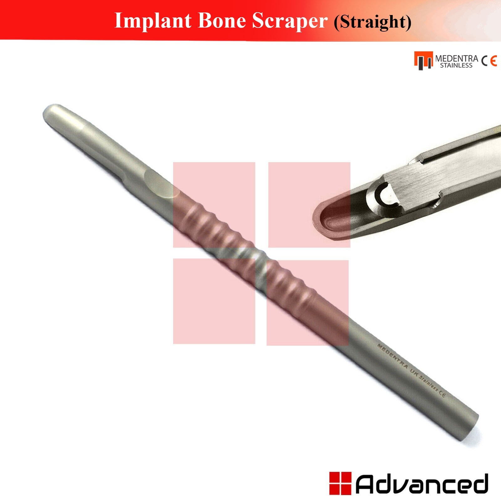 Dental Implant Bone Scraper Straight Blade Bone Collector Surgery Tool