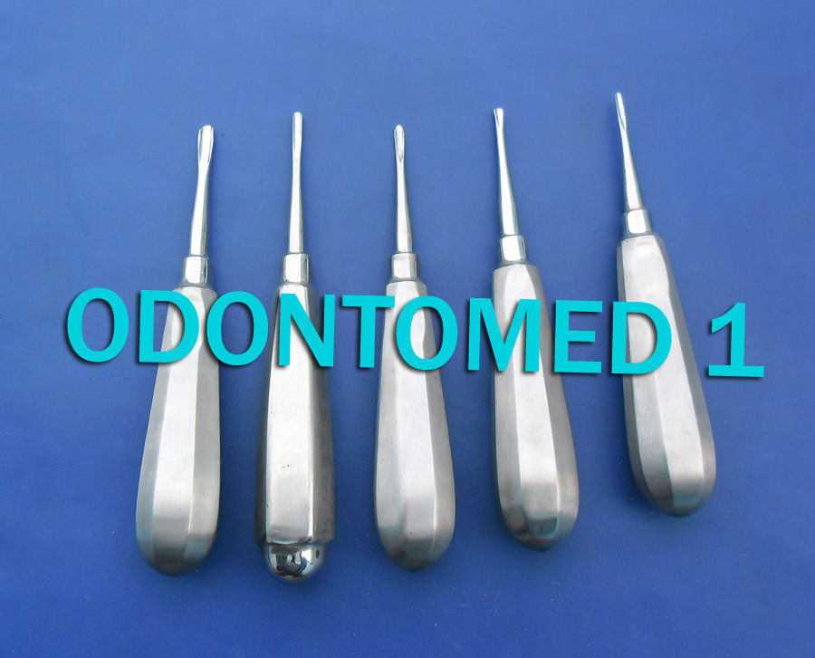 SET OF 5 DENTAL SURGERY APICAL ROOT TIP ELEVATORS #34 #34S #46 #81 #301