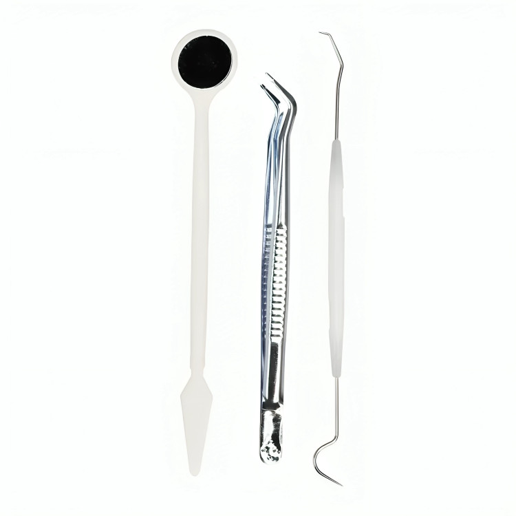 Disposable Dental Exam Kit Mirror Probe Tweezer 3in1 Sterile Instruments Box 100