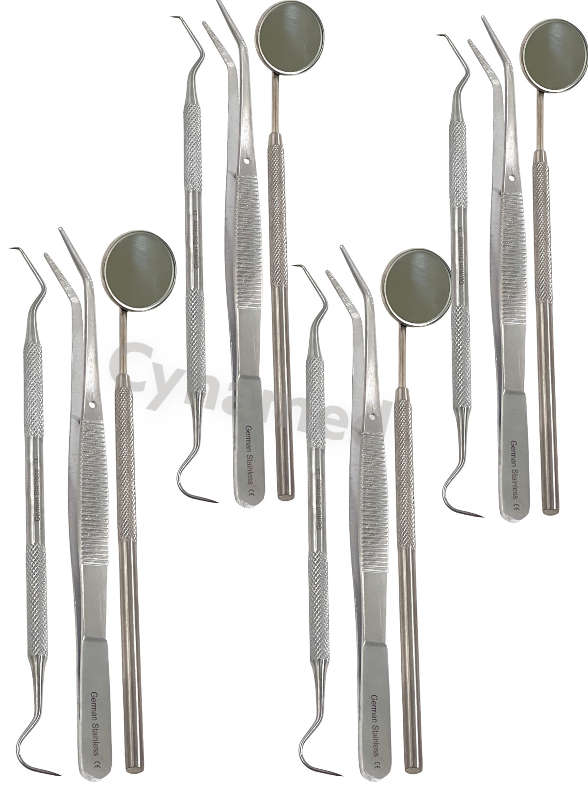 90 Instruments Basic Dental Set Mirror Explorer Probe Pliers (30 of each 3 kind)