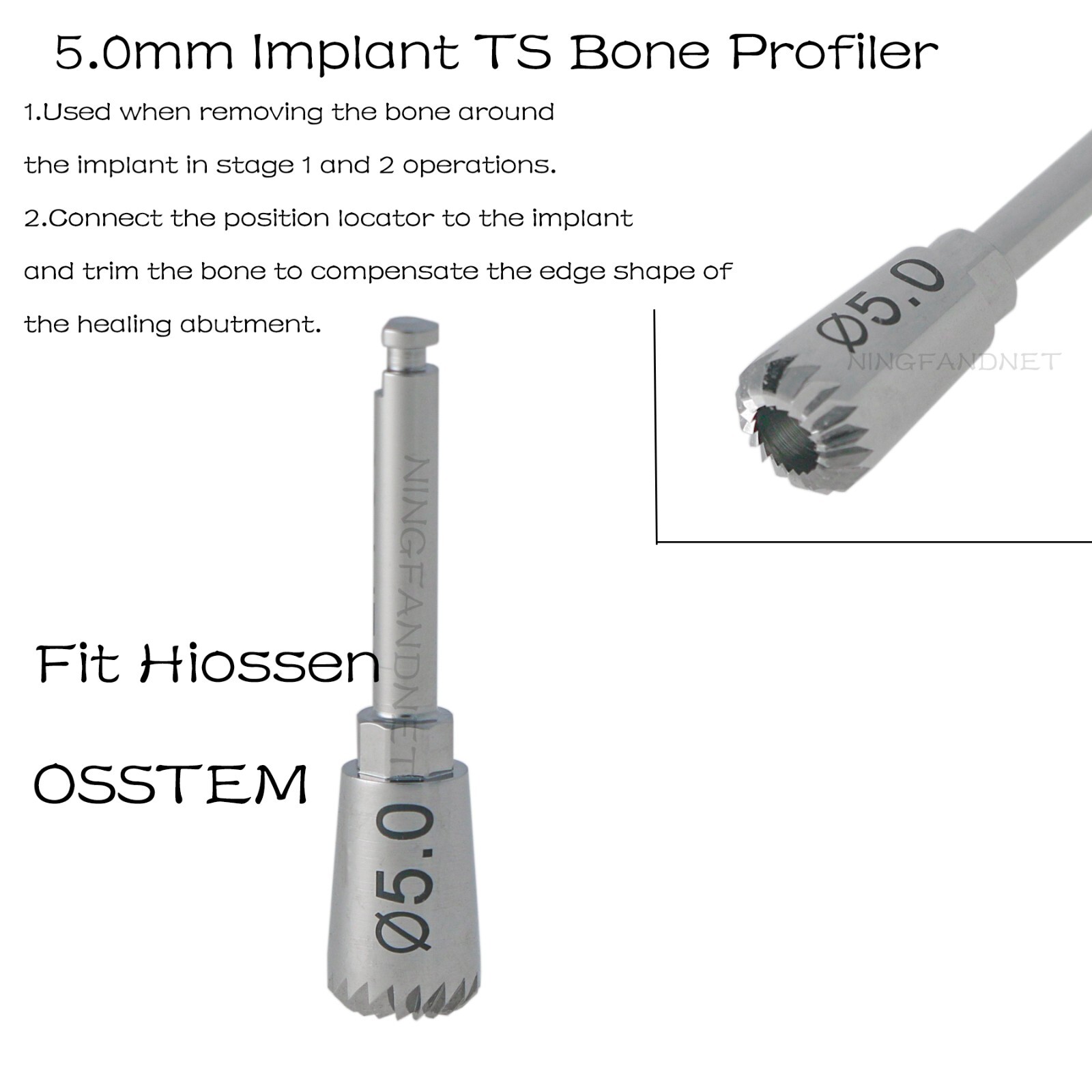 Universal Hiossen Adin Zimmer Mis Implant System Bone Profiler &Guide Screw Kit