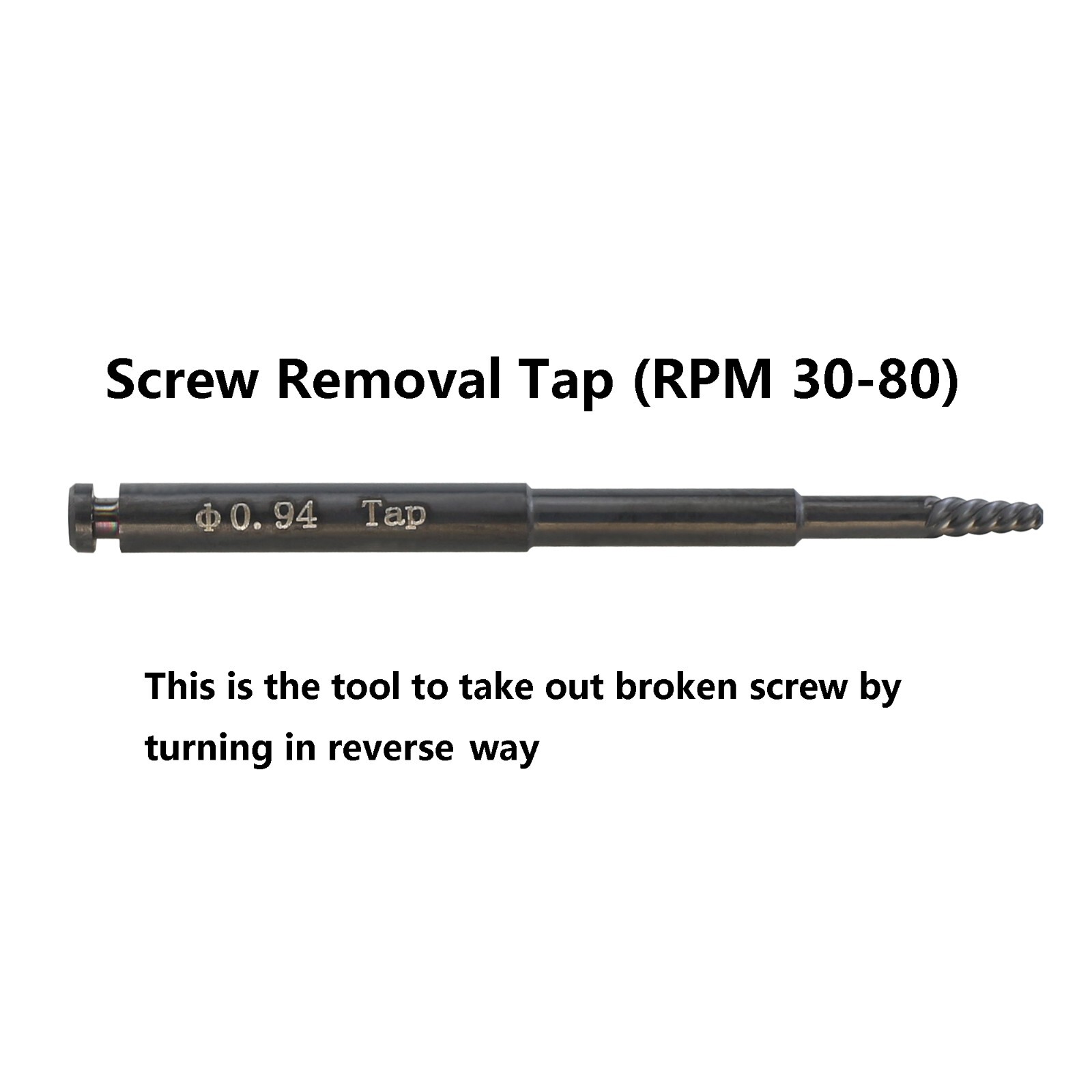 Implant Fractured Broken Screw Removal Fixture Extractor Remover Drill Tap Bar