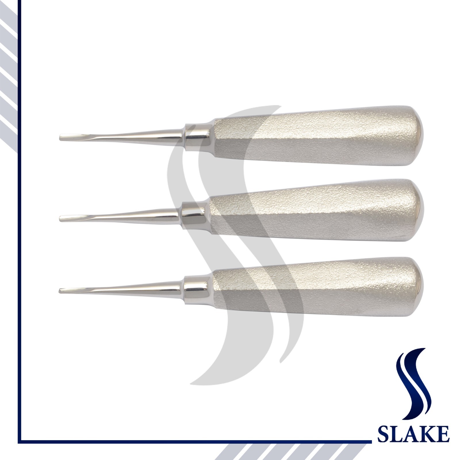 3 Pcs COUPLAND Dental Root Elevators Set Oral Surgery PDL Luxating 2mm 3mm 4mm
