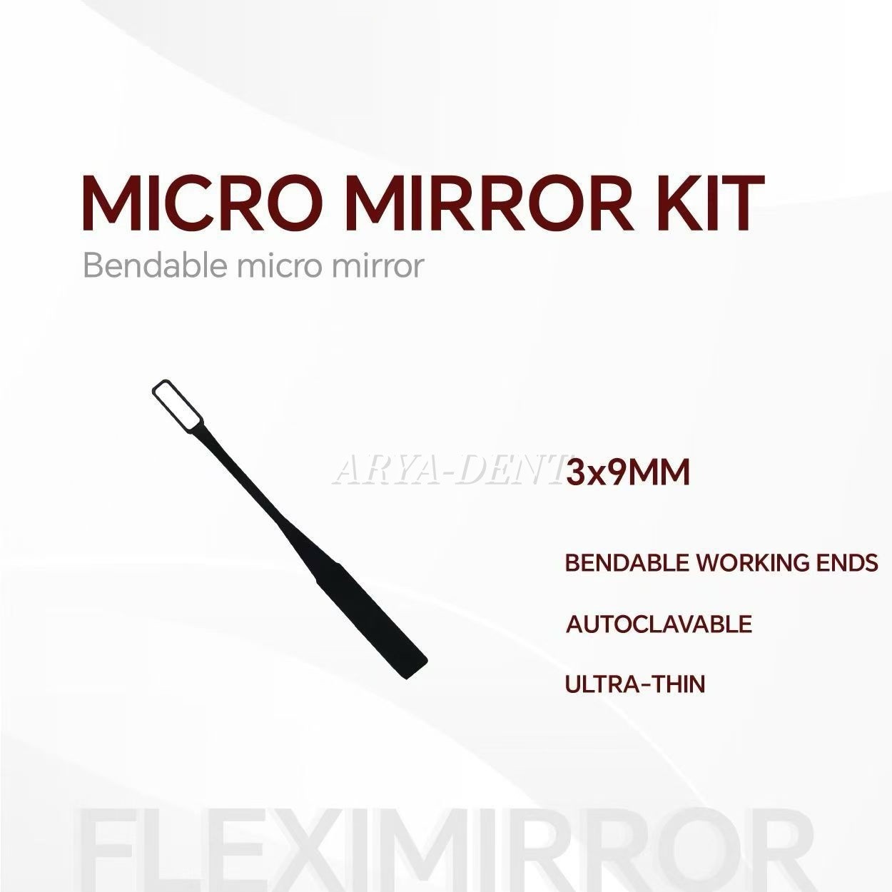 Dental Micro Mouth Mirror Reflector Detachable Handle Flexible Odontoscope Set