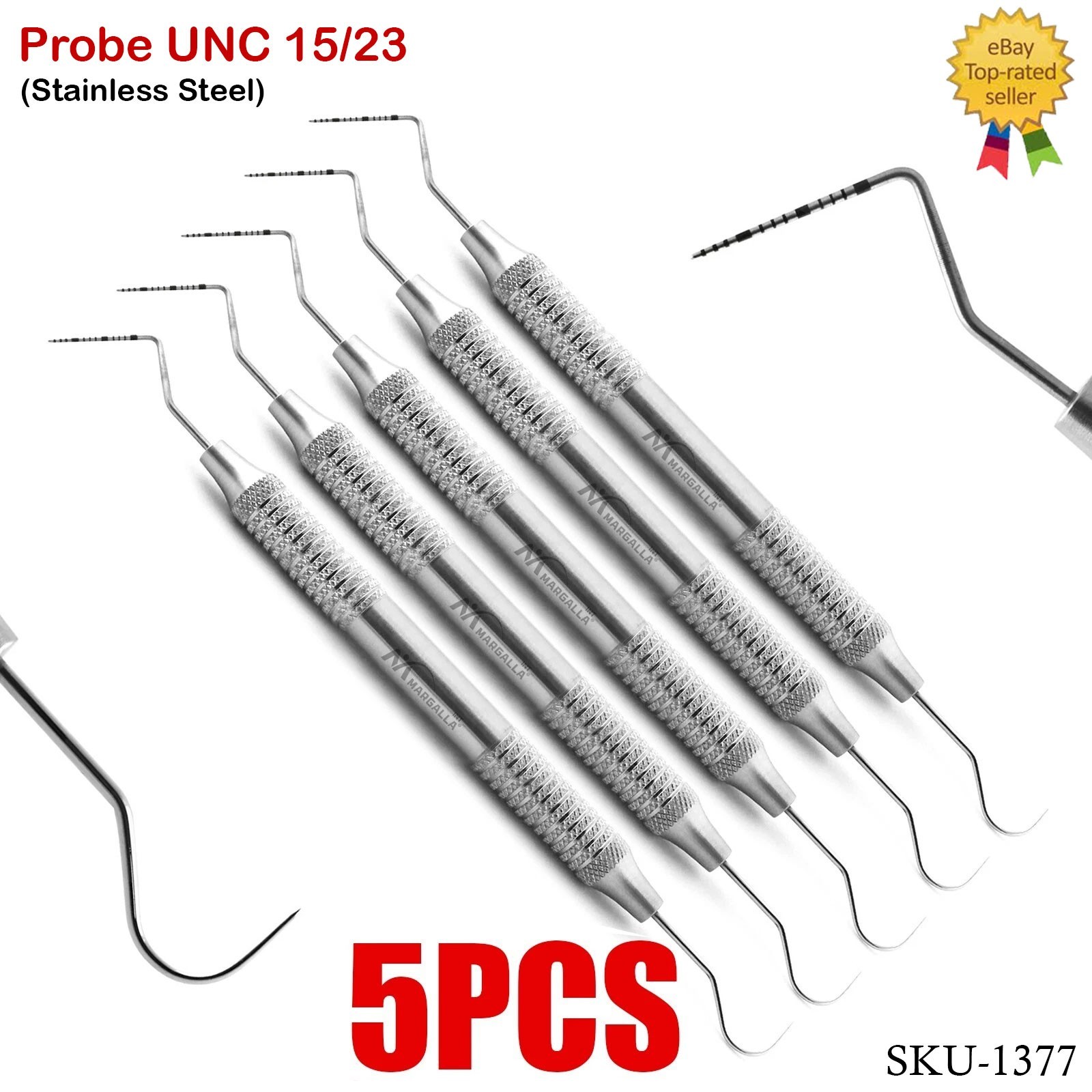 5PCS Dental Explorer-Probe 23/15UNC Hollow Handle, High Quality Instruments