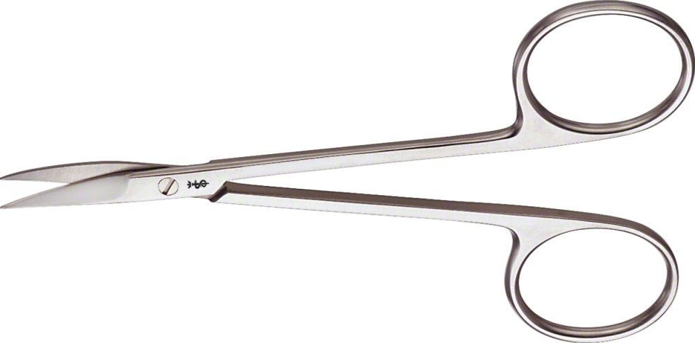 AESCULAP BC061R Delicate Scissors (Iris Scissors), curved 110mm. sharp