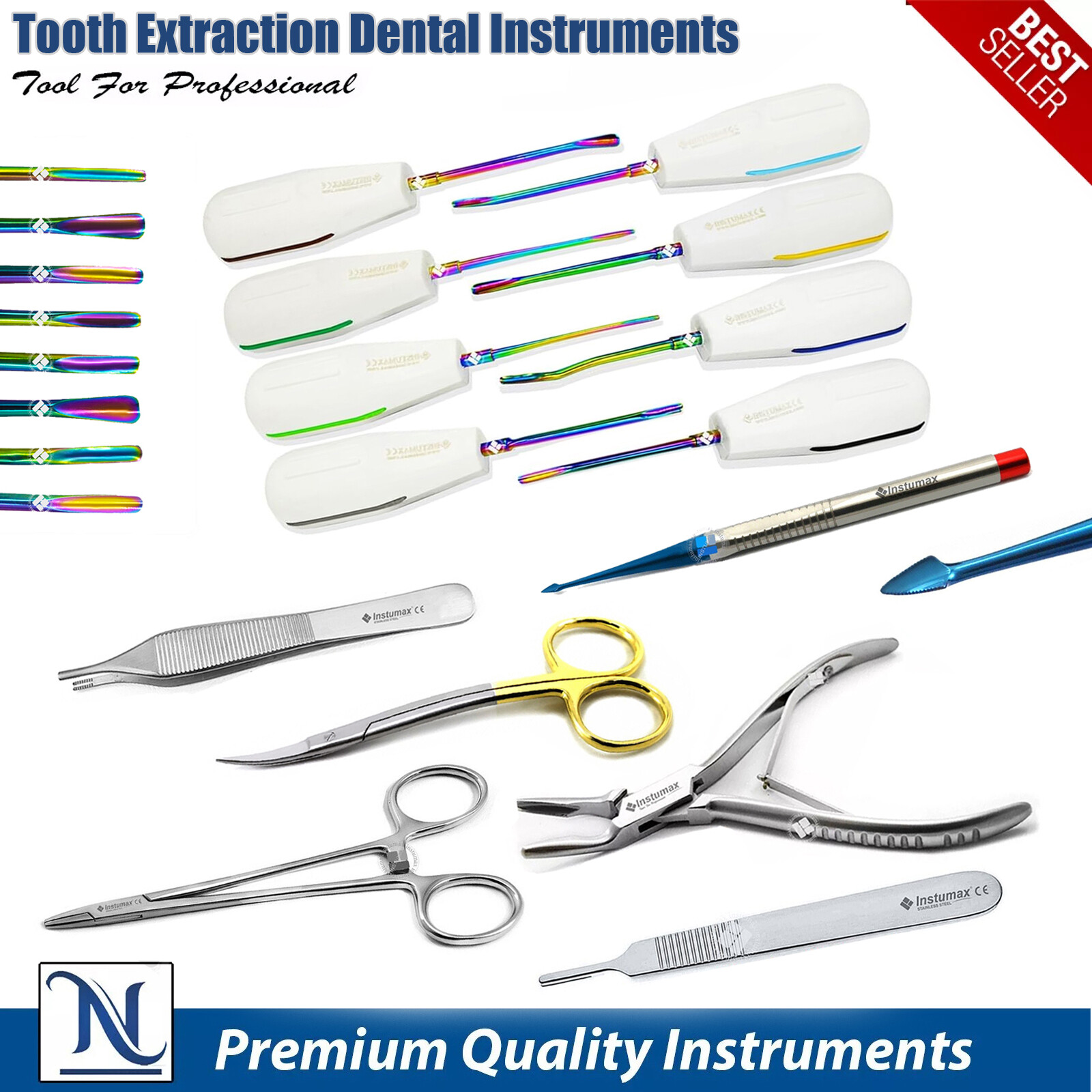 Tooth Extraction Instruments PDL Luxating Elevators Periotome Oral Surgery Setup