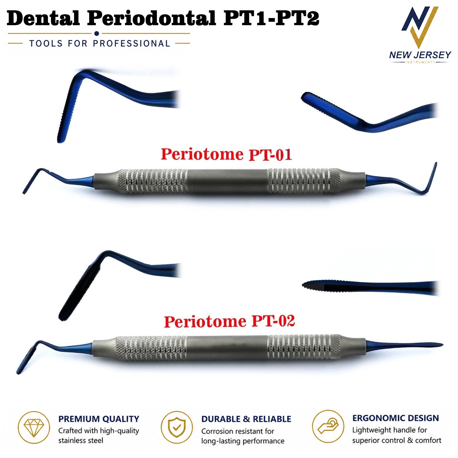 Dental Periodontal PT-1 PT-2 Implant PDL Ligament Surgery Periotome Instruments