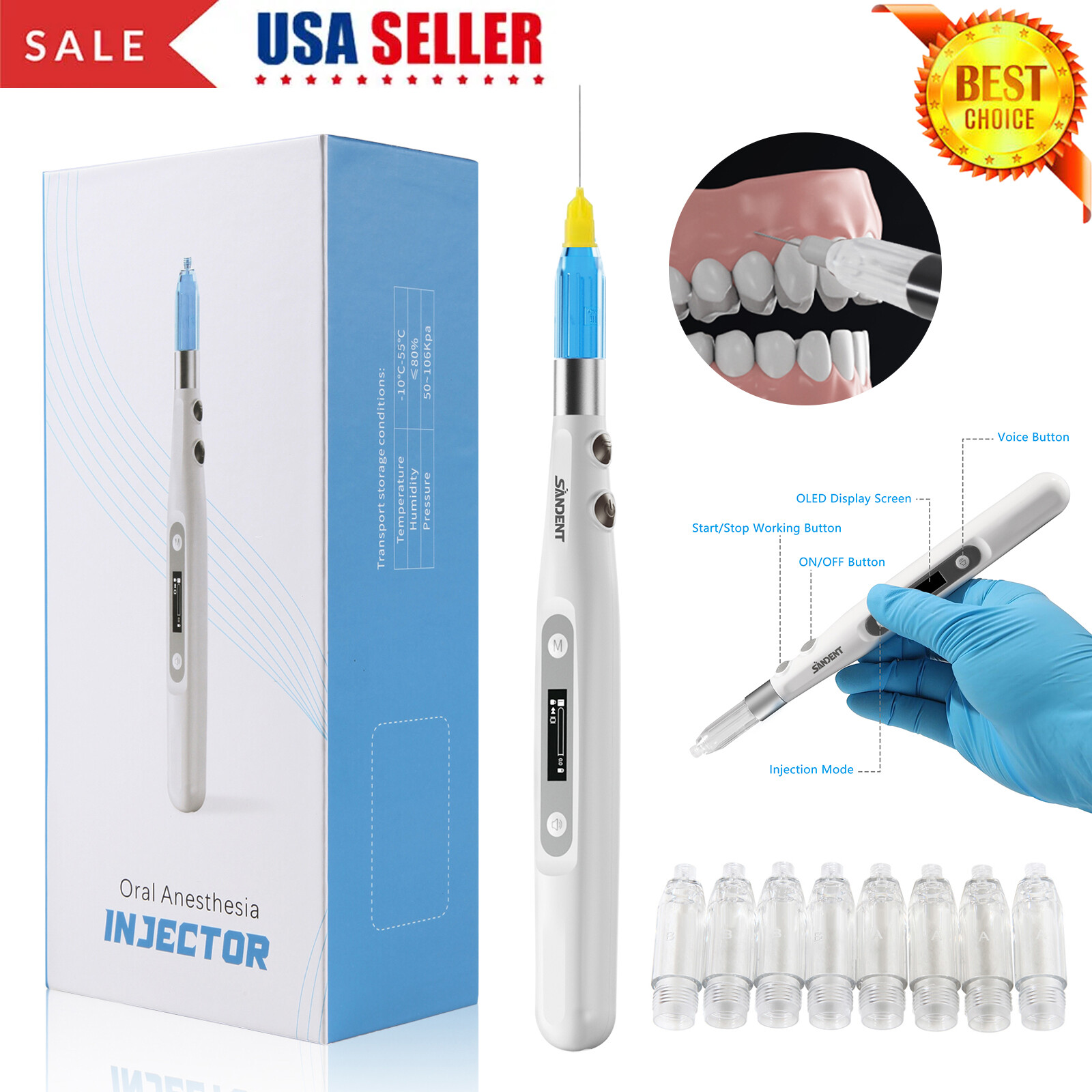 Dental Professional Painless Oral Local Anesthesia Device For Dentist USPS