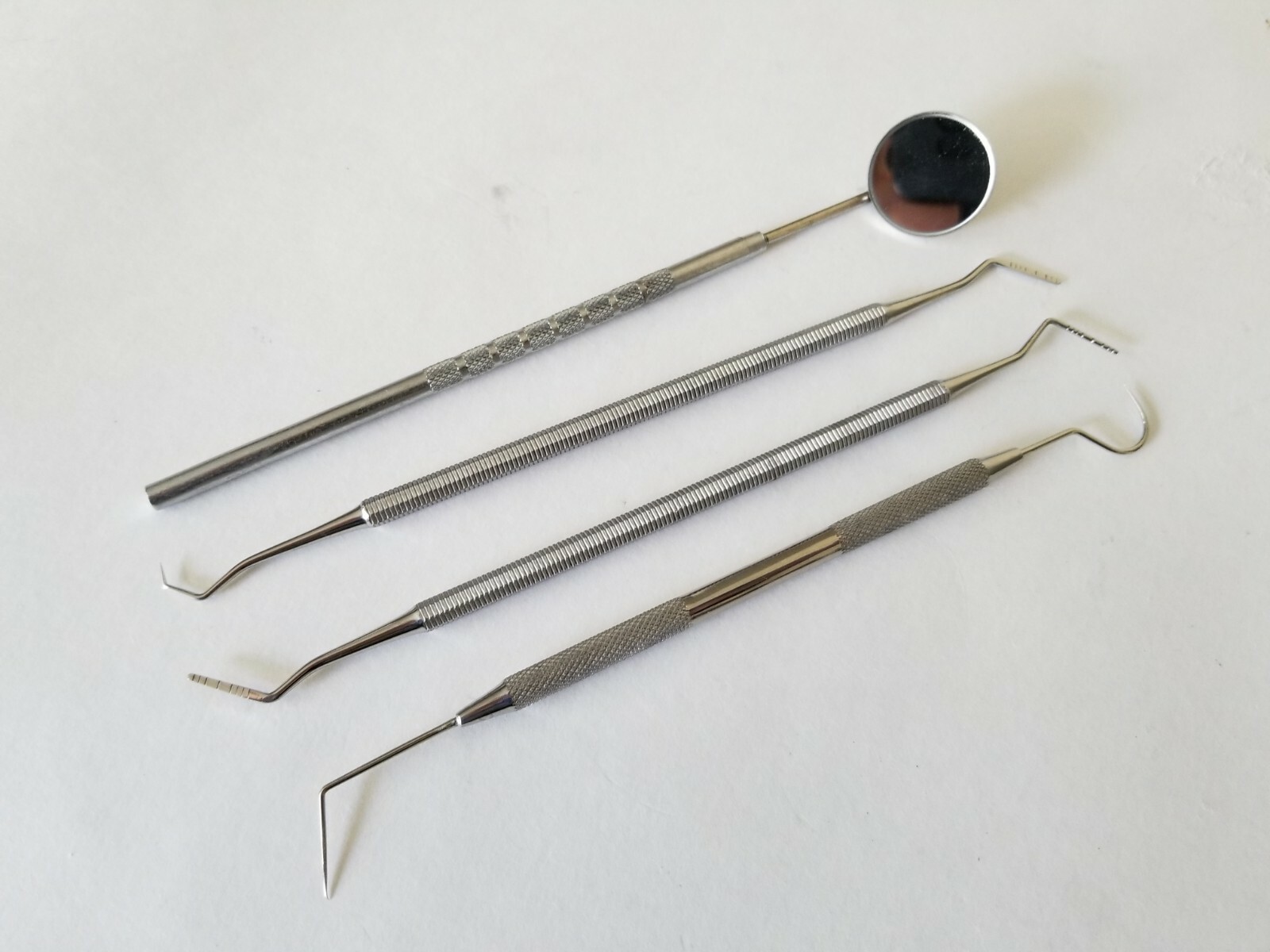 1 Set Dental Pick & Mirror Tool Sculpture Instrument Oral Kit Tooth Teeth
