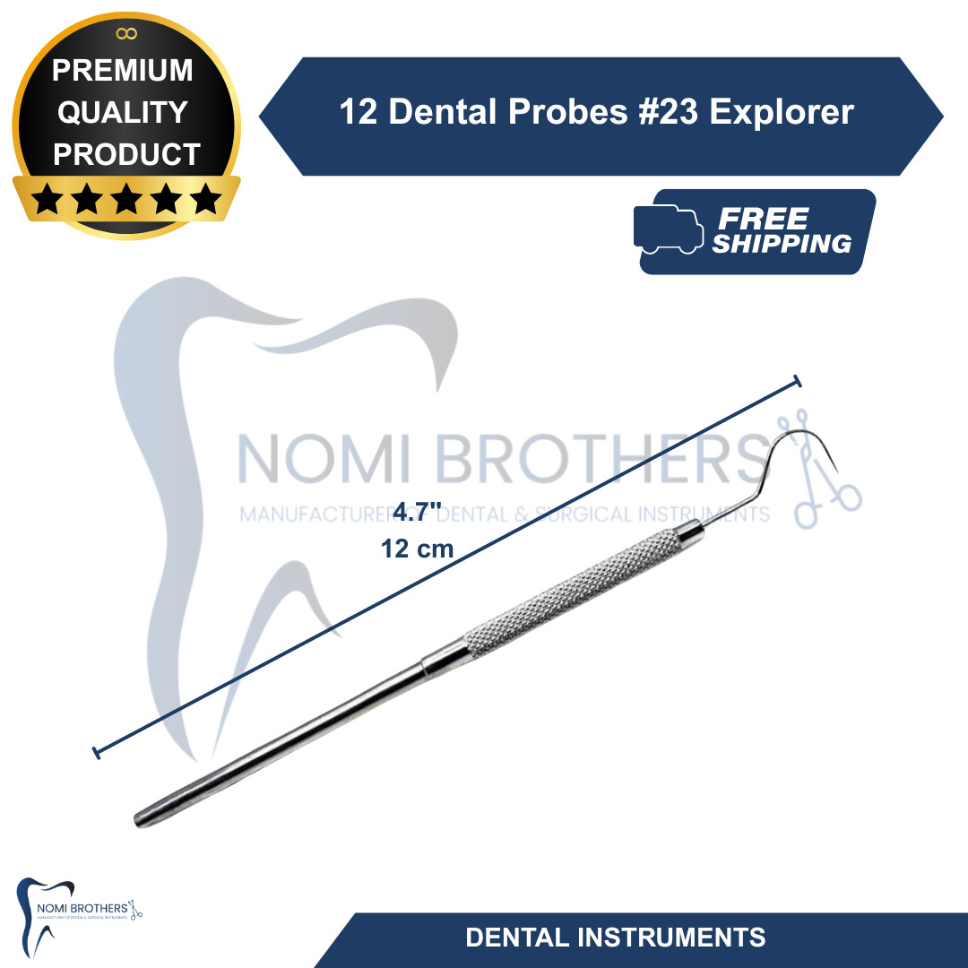 Dental Perio Explorer 23 Probe UNC 12 Pcs Marking Diagnostic Single Ended Tool