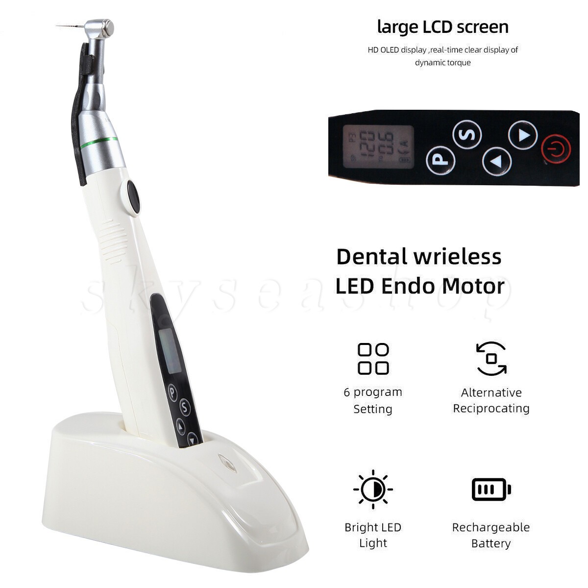 Dental LED Endo Motor 16:1 Contra Angle / 2in1 Apex Locator Root Canal / Files