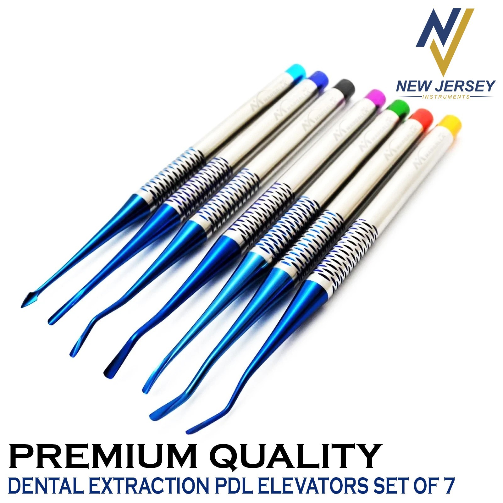 7 Pcs Dental Luxating Elevators PDL Periotome Root Extraction Oral Surgery Kit