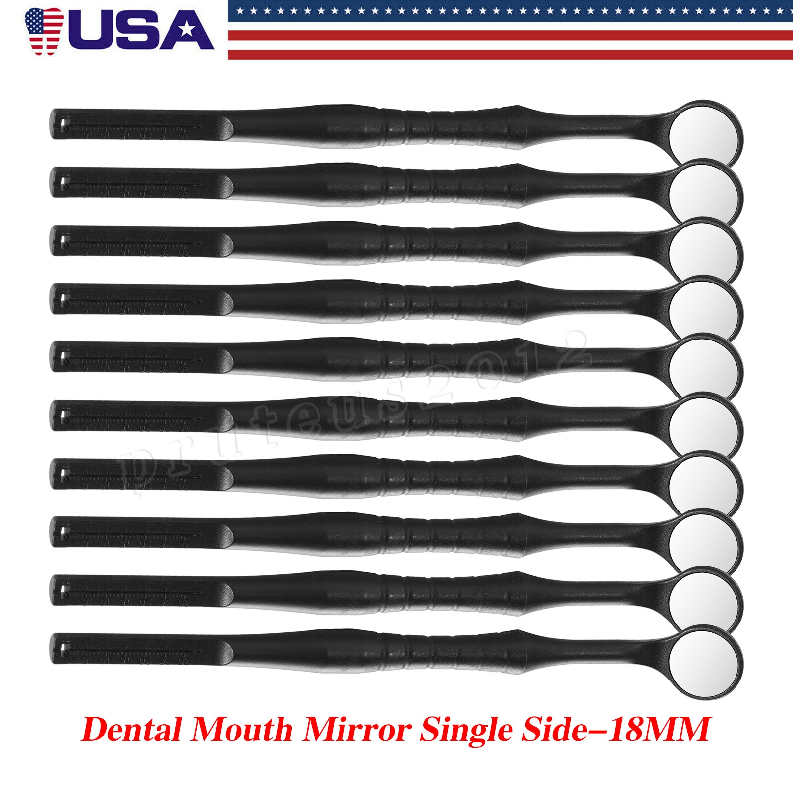 10-100 Pcs Dental Mouth Mirror Mirros w/Handle Dental Instruments