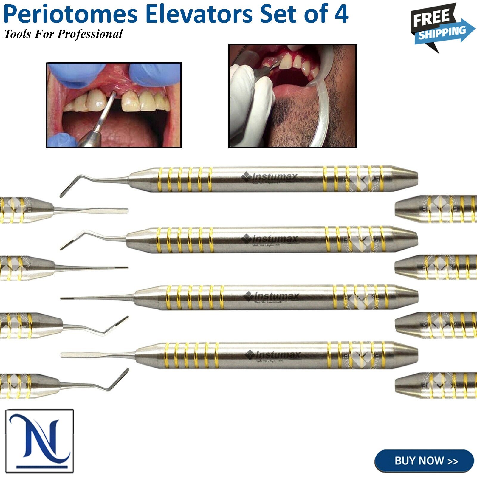 Dental Luxating Elevators PDL Periotome Luxation Root Extracting Extraction Kit