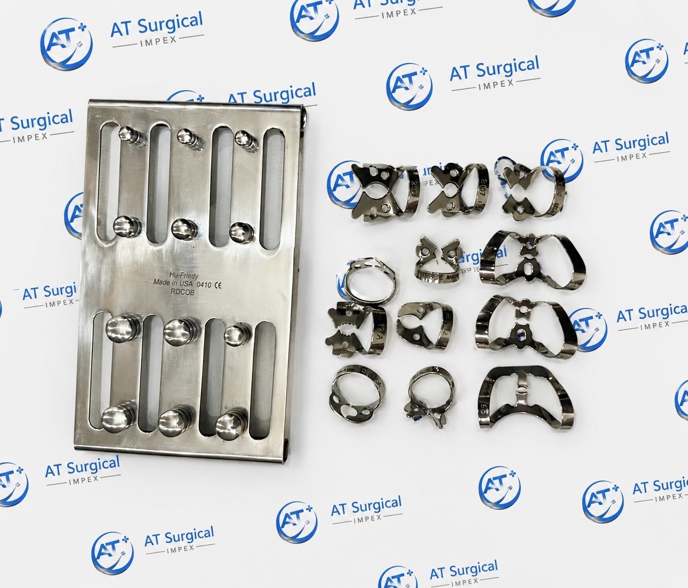 Complete Rubber Dam Kit with 12 Clamps Dental Isolation Instrument Set