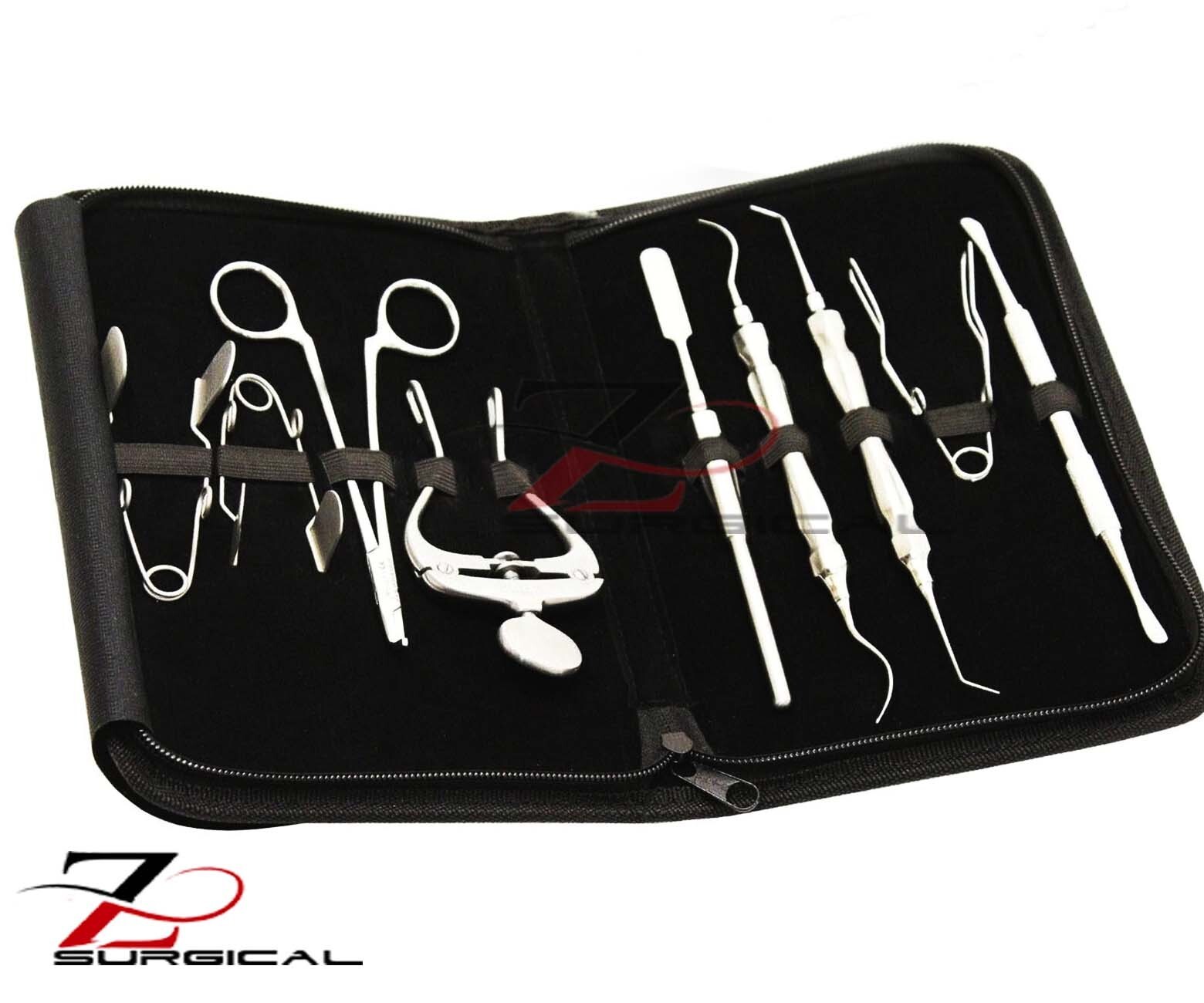 Rabbit & Rodent 9_Pcs Set of Dental Instruments Complete Kit With Black Pouch