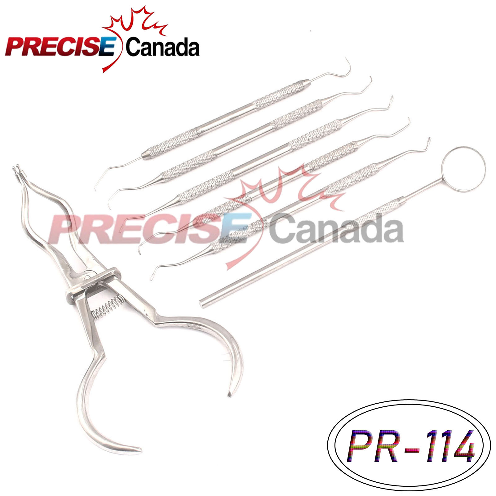 SET OF 7 PCS – EXPLORER – PROBES – BREWER – MIRROR DENTAL INSTRUMENTS PR-114
