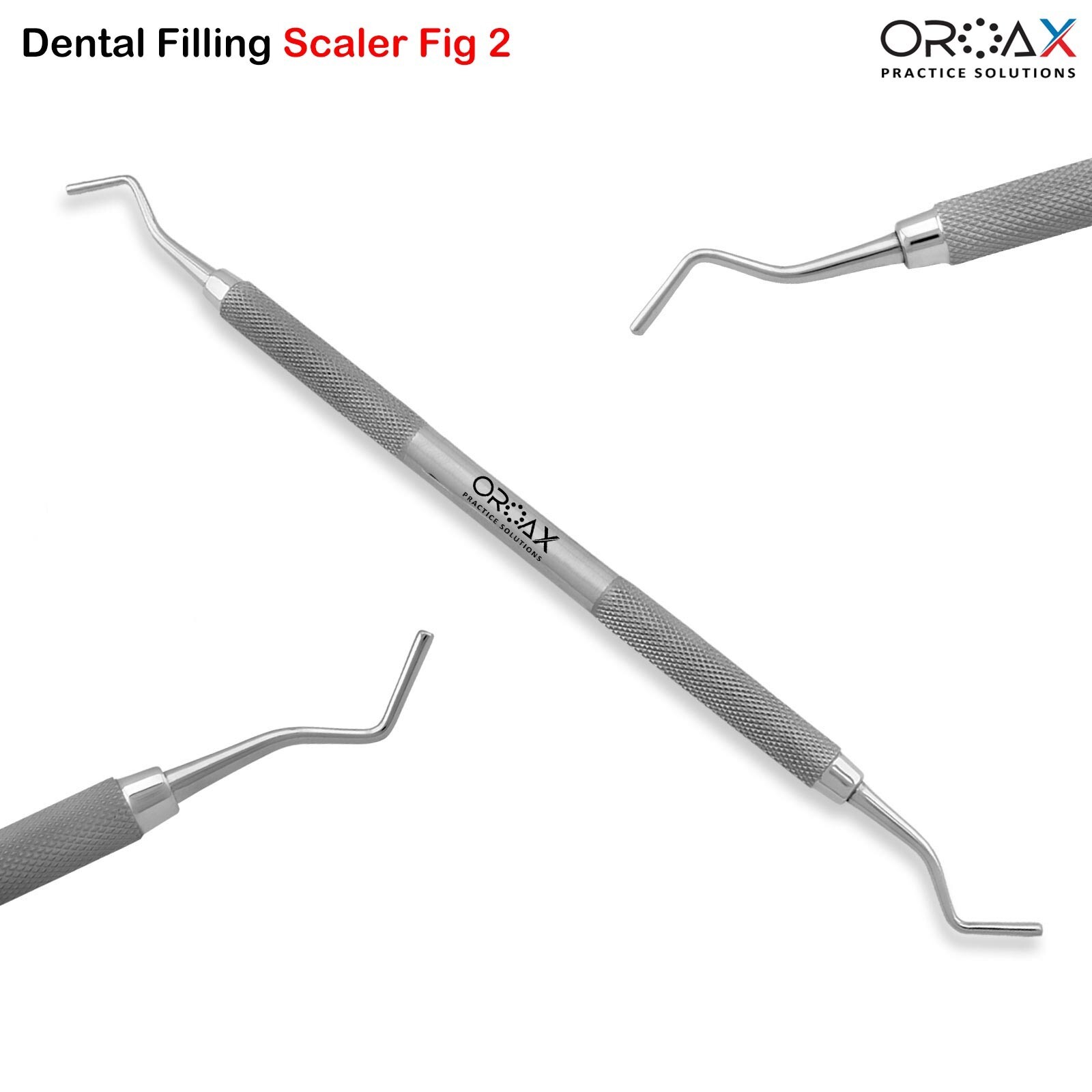 Instrumento de relleno compuesto dental Fig 2 Raspador de acero inoxidable