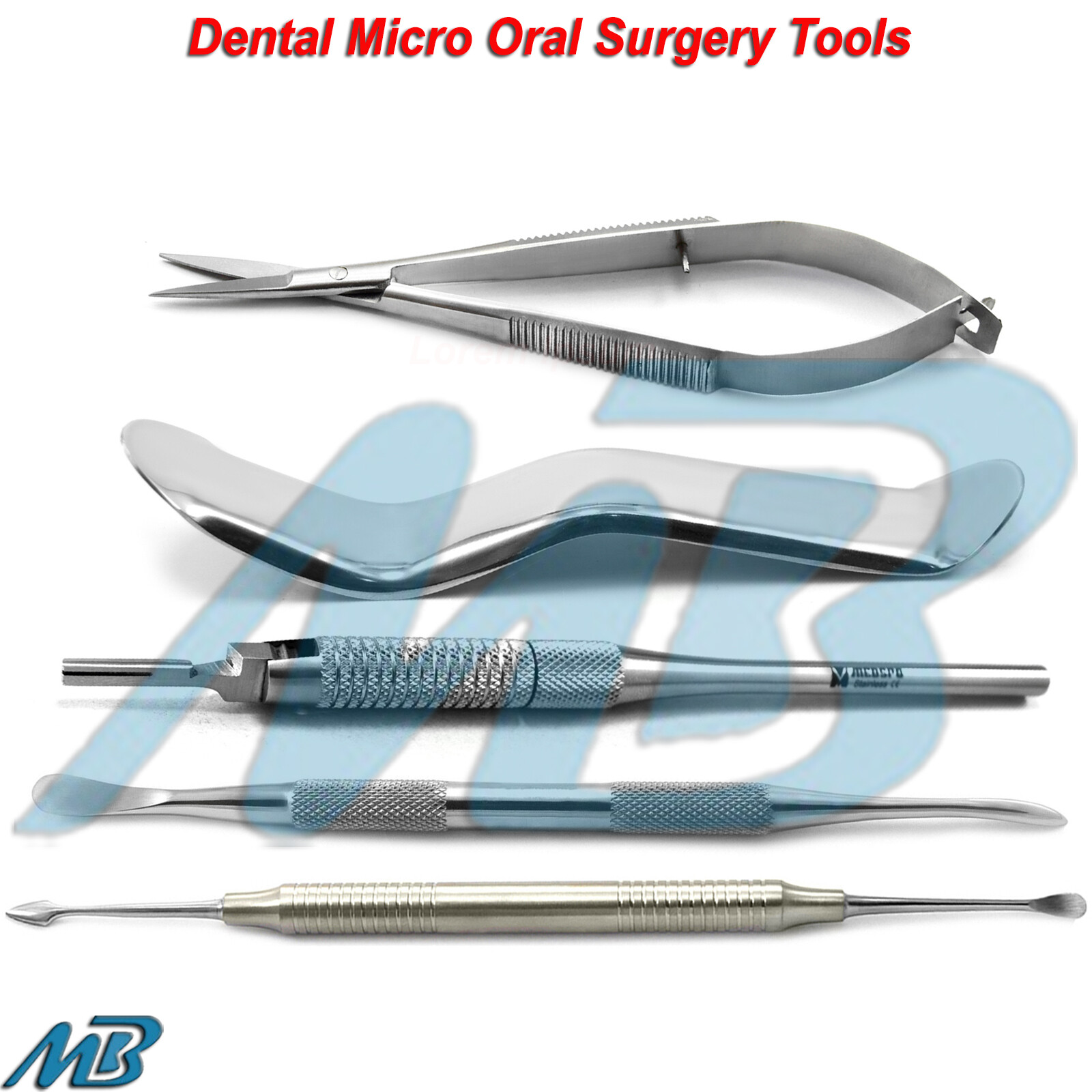 Dental Micro Oral Surgery Kit Periosteal Elevator Cheek Retractor Micro Scissors