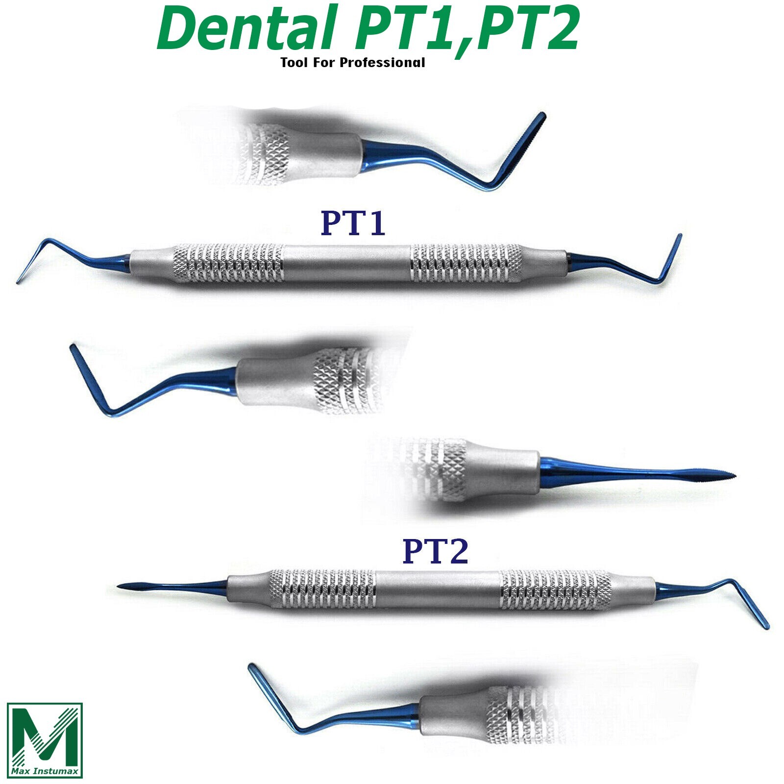 Serrated Periotome PT1 PT2 Set Dental Implant Tooth Atraumatic Extraction Scaler