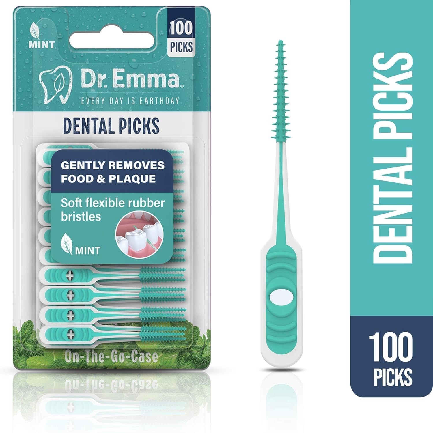 Soft Mint Dental Picks – 100 Count with Flexible Design for Easy Gum Cleaning