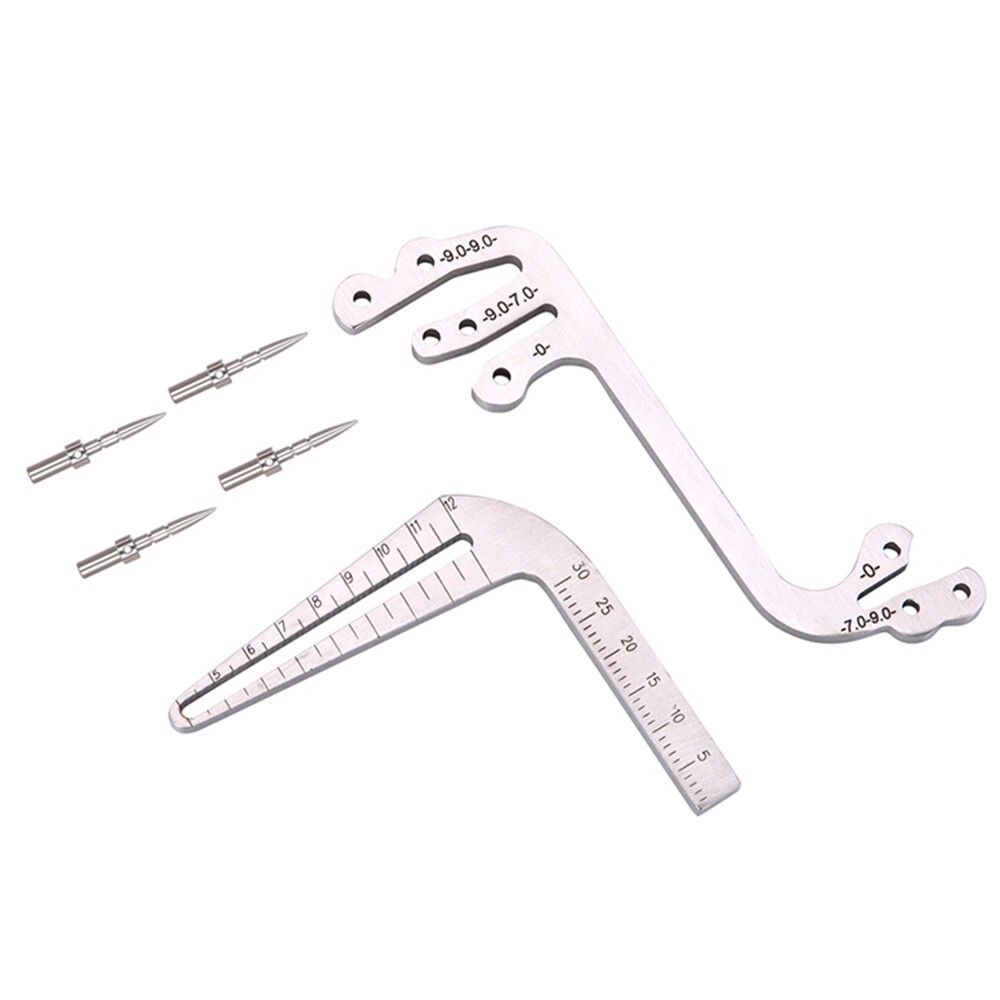 Dental Implant Surgical Drill Guide Locator Instrument Tooth Measuring Rule Set