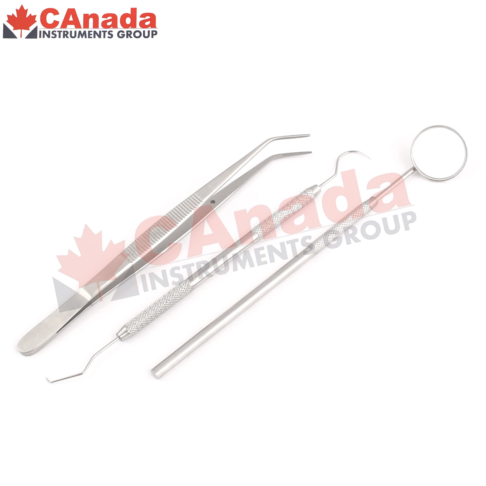 03 Pieces Dental Tool Set Dentist Tooth Hygiene Picks Mirror Set PR-300