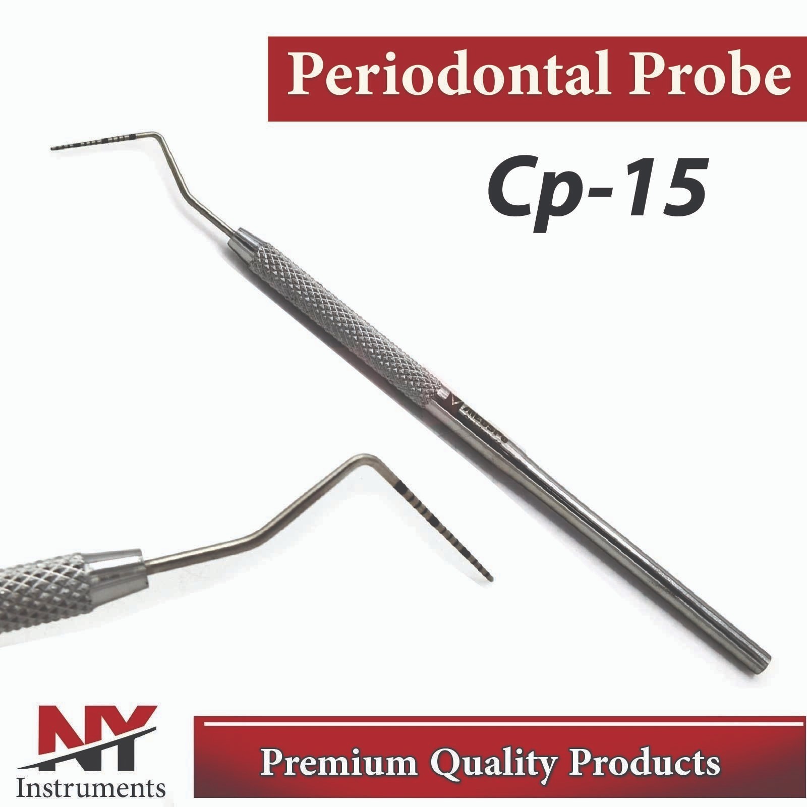 Periodontal Probes Perio Probe CP -15 Color Markings Depth Measuring Lab BEADEN®