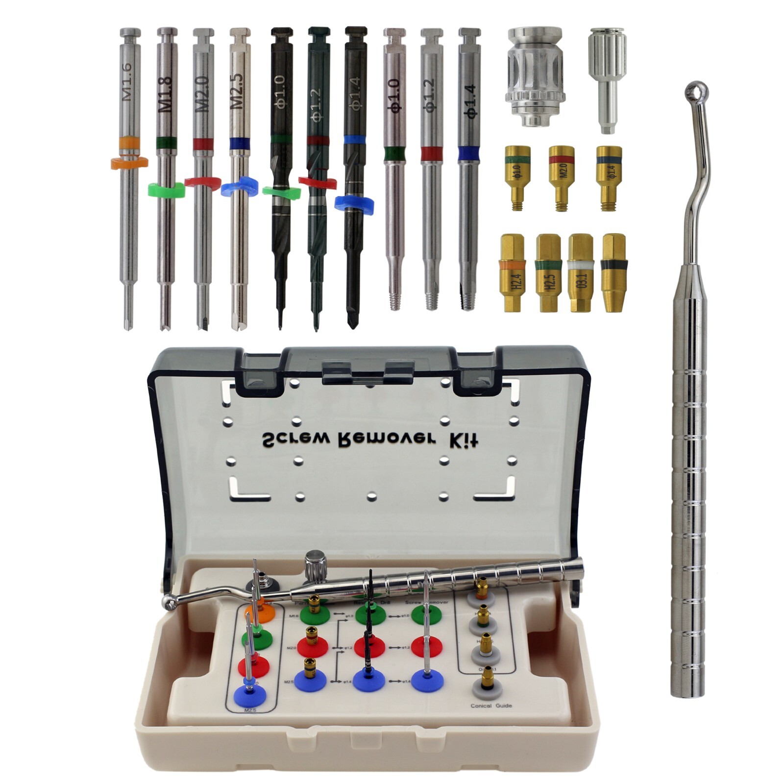 Dental Implant Fractured Screw Removal Kit Universal Reverse Drill Neobiotech SR