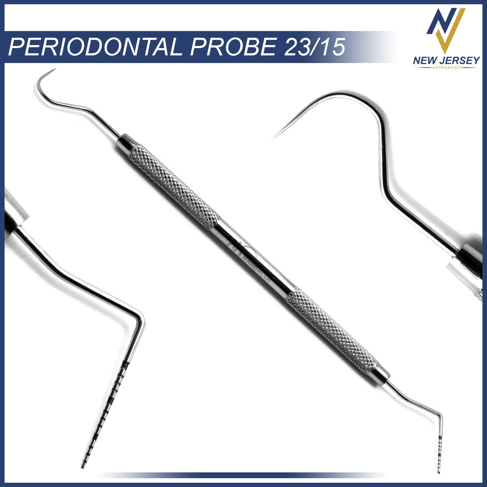 Explorador Perio 23/Sonda UNC 15 Marcado Color, Herramienta Doble Diagnóstico