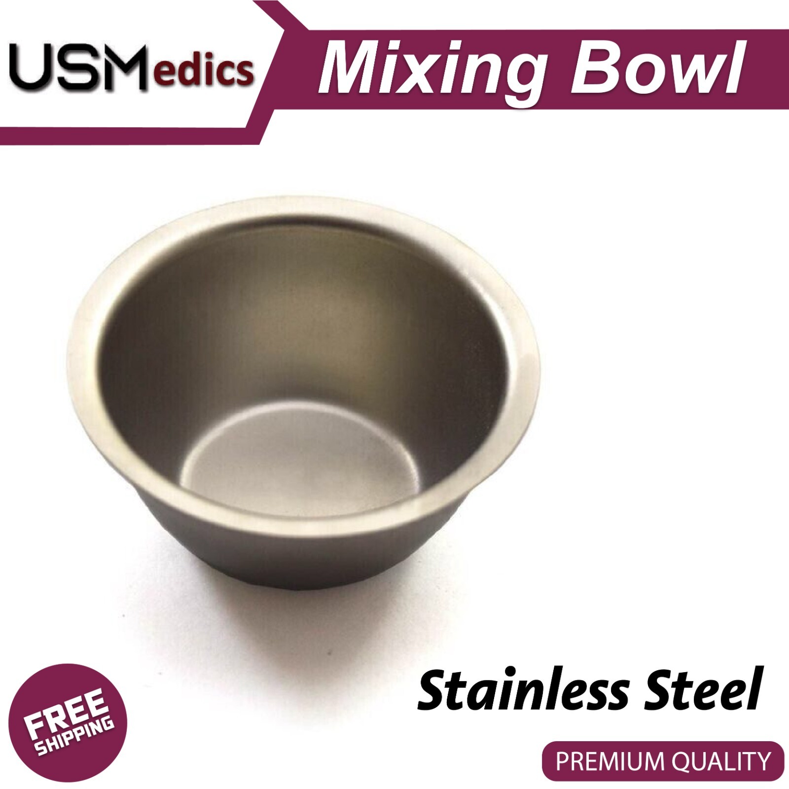 Surgical Implant Small Bone Mixing Bowl Stainless Steel Dental Instruments NEW
