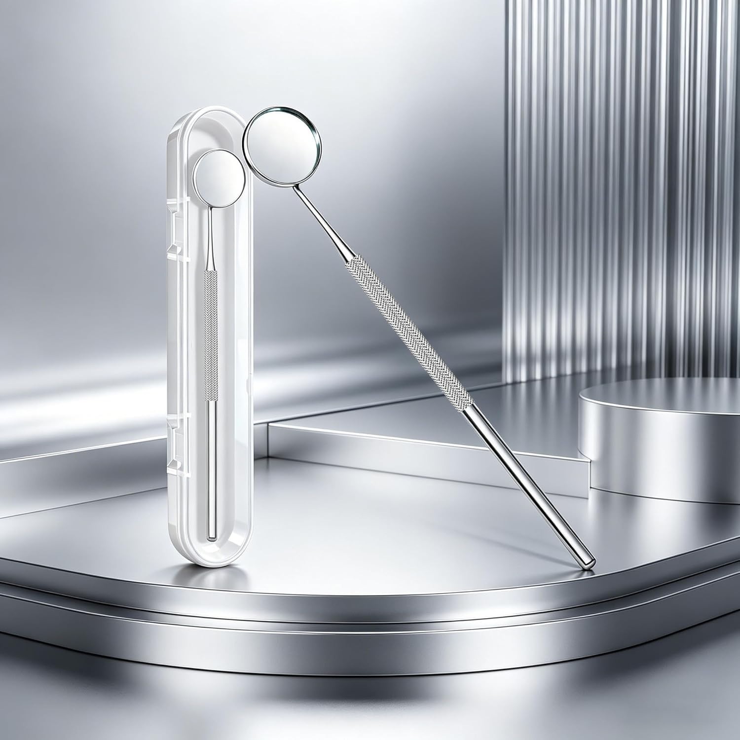 Durable Dental Inspection Mirror with Non-Slip Grip – Perfect for Home or Travel