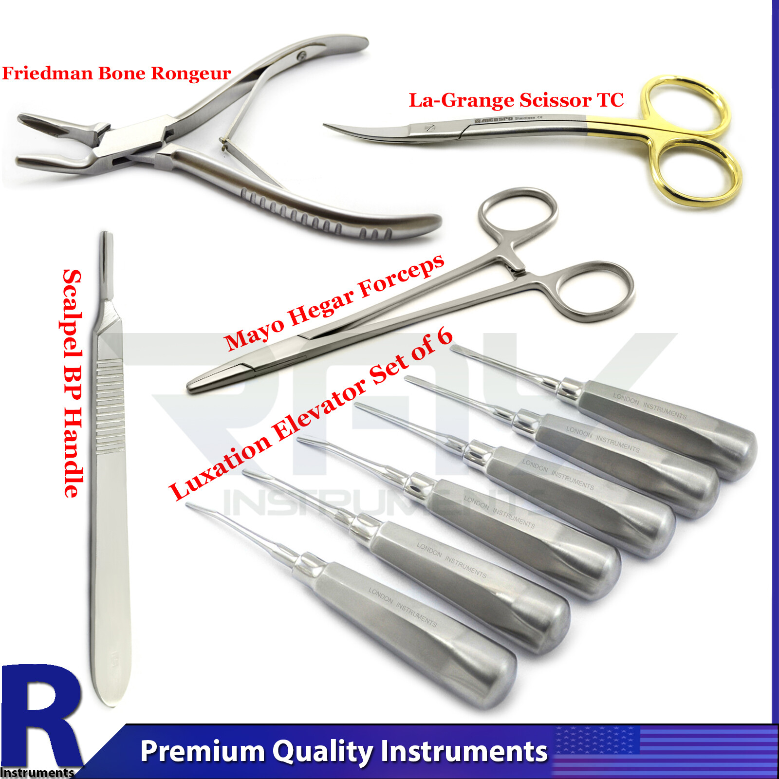 Dental Extraction Luxation Elevator Tooth Surgery Surgical Veterinary Instrument