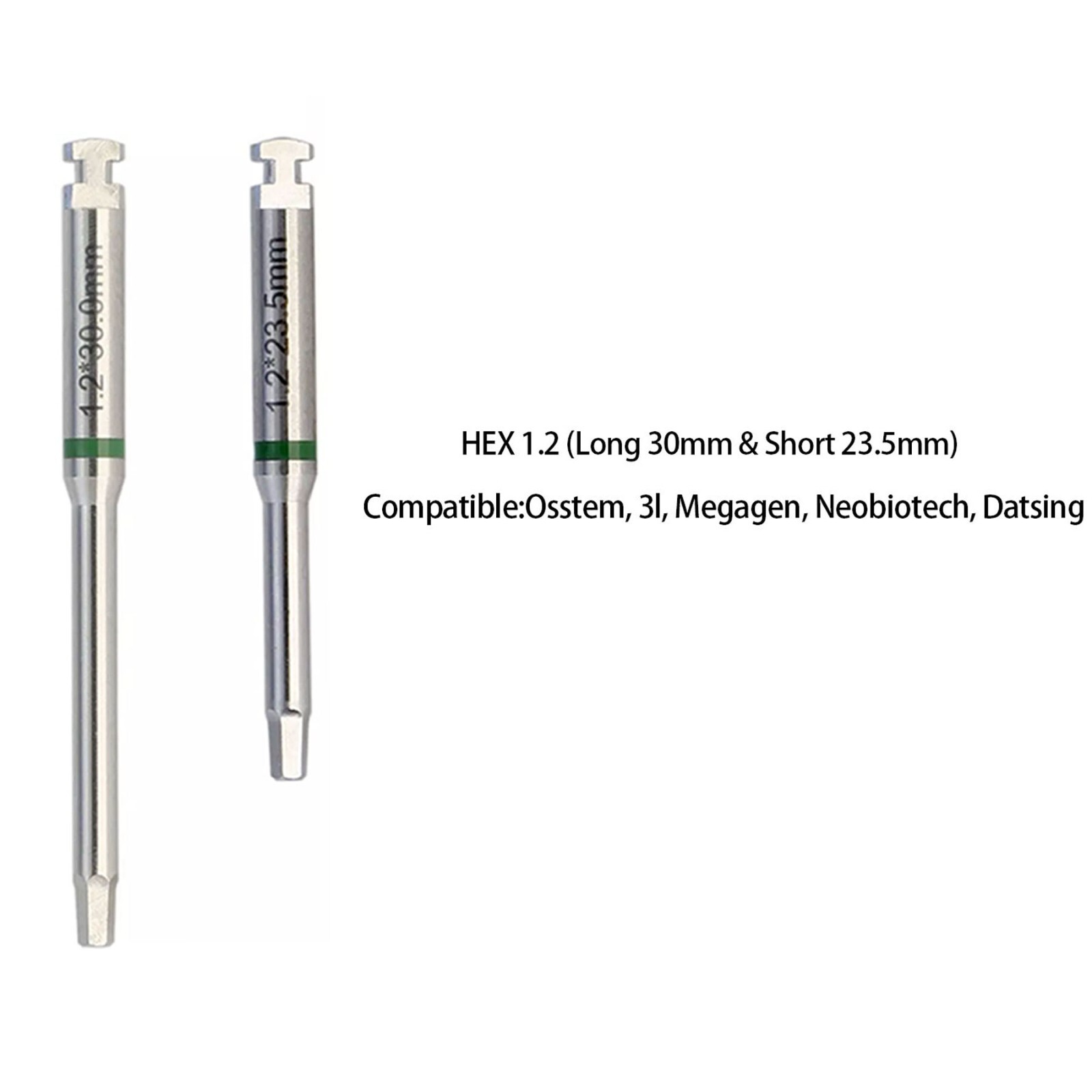1.2mm Hex Implant Screwdriver Set Torque Wrench Adapter Hand and Latch Drivers