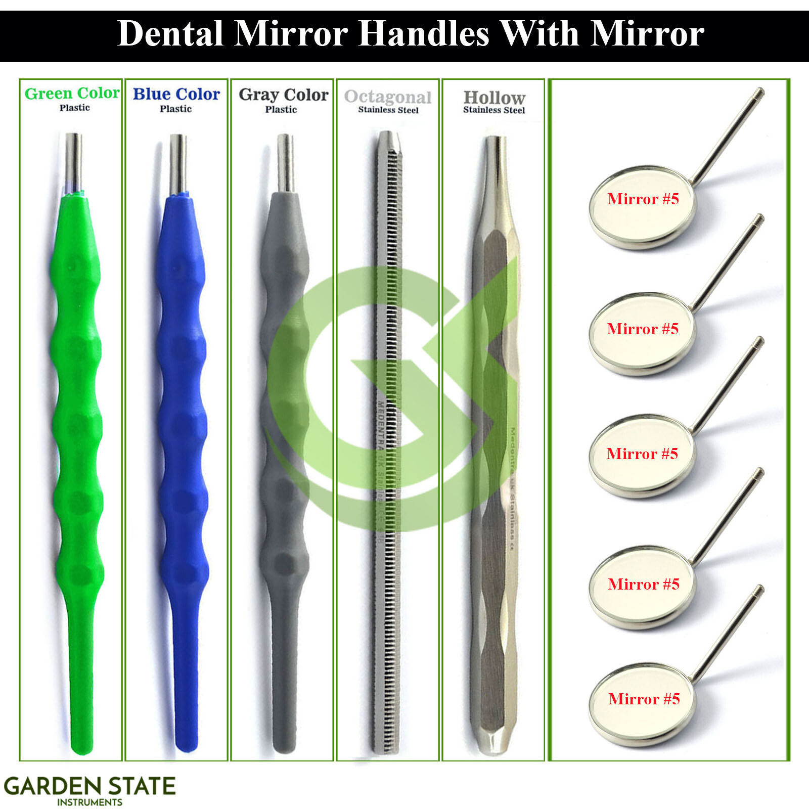 Dental Mouth Teeth Inspection Handles + Mirror Oral Care Examination Hygiene Lab