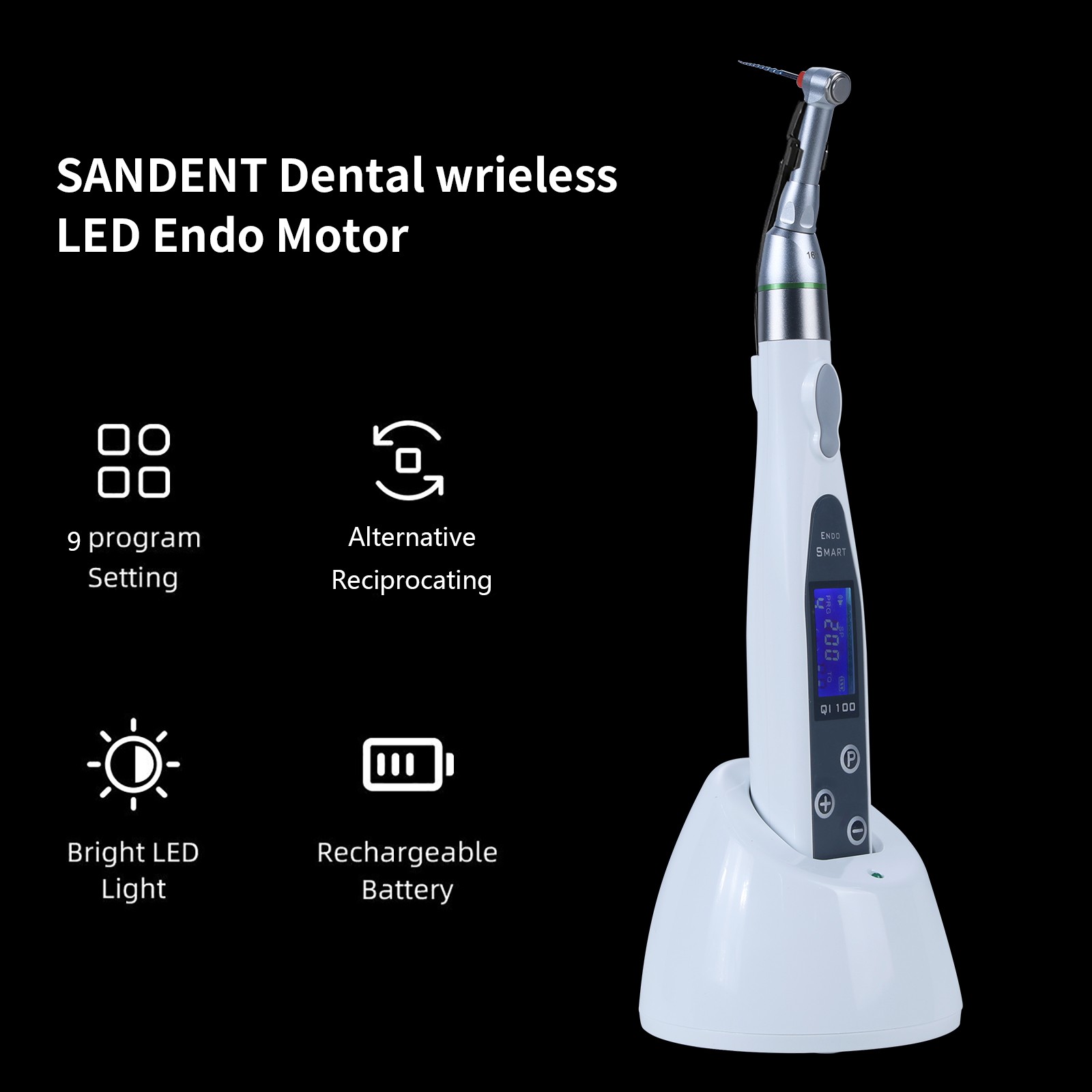 Dental Endo 1:1 Contra Angle Head /LED Endo Motor 16:1 Reciprocating Handpiece