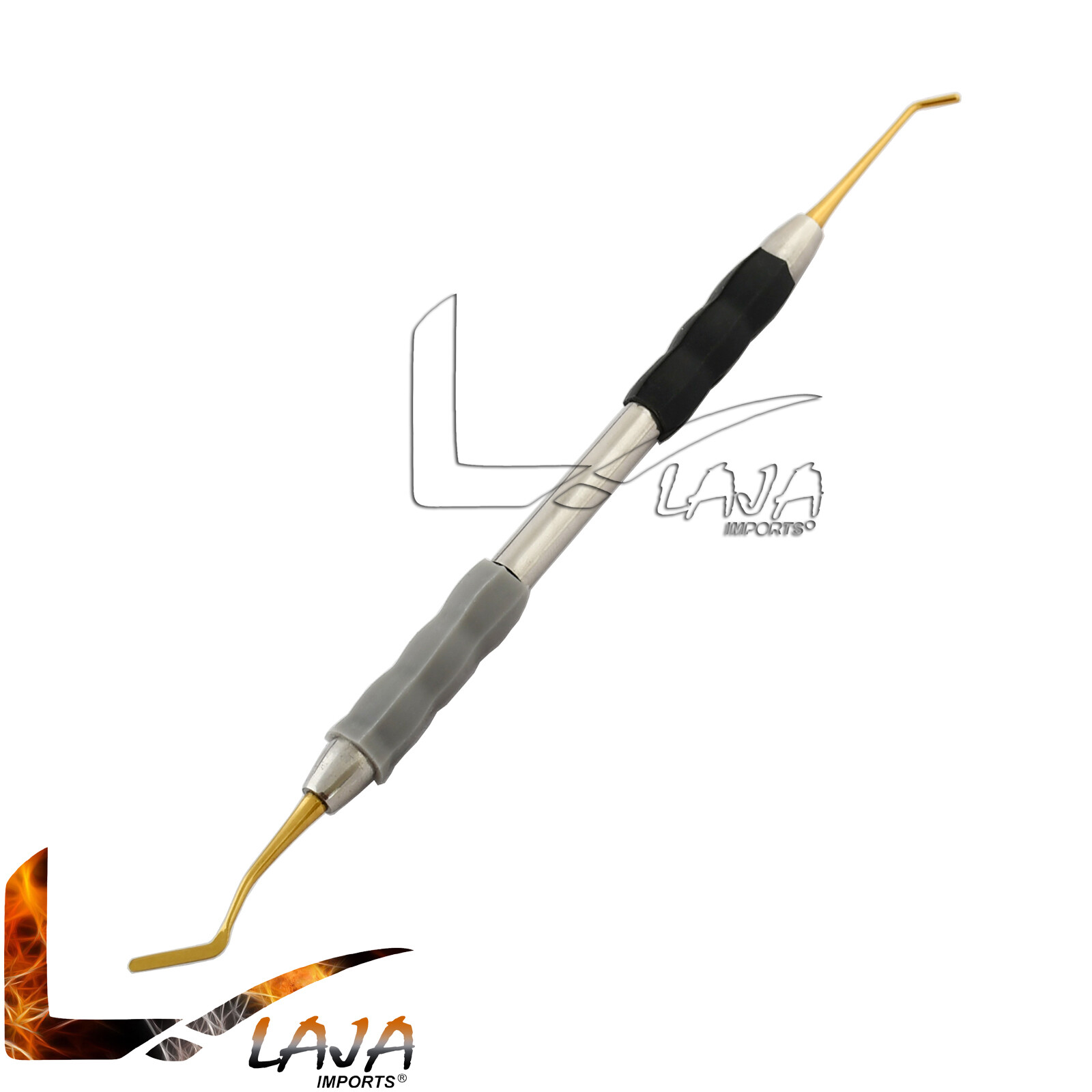 Gray/Black Silicon Grip Handle Dental Filling Surgical Instruments DN-2250