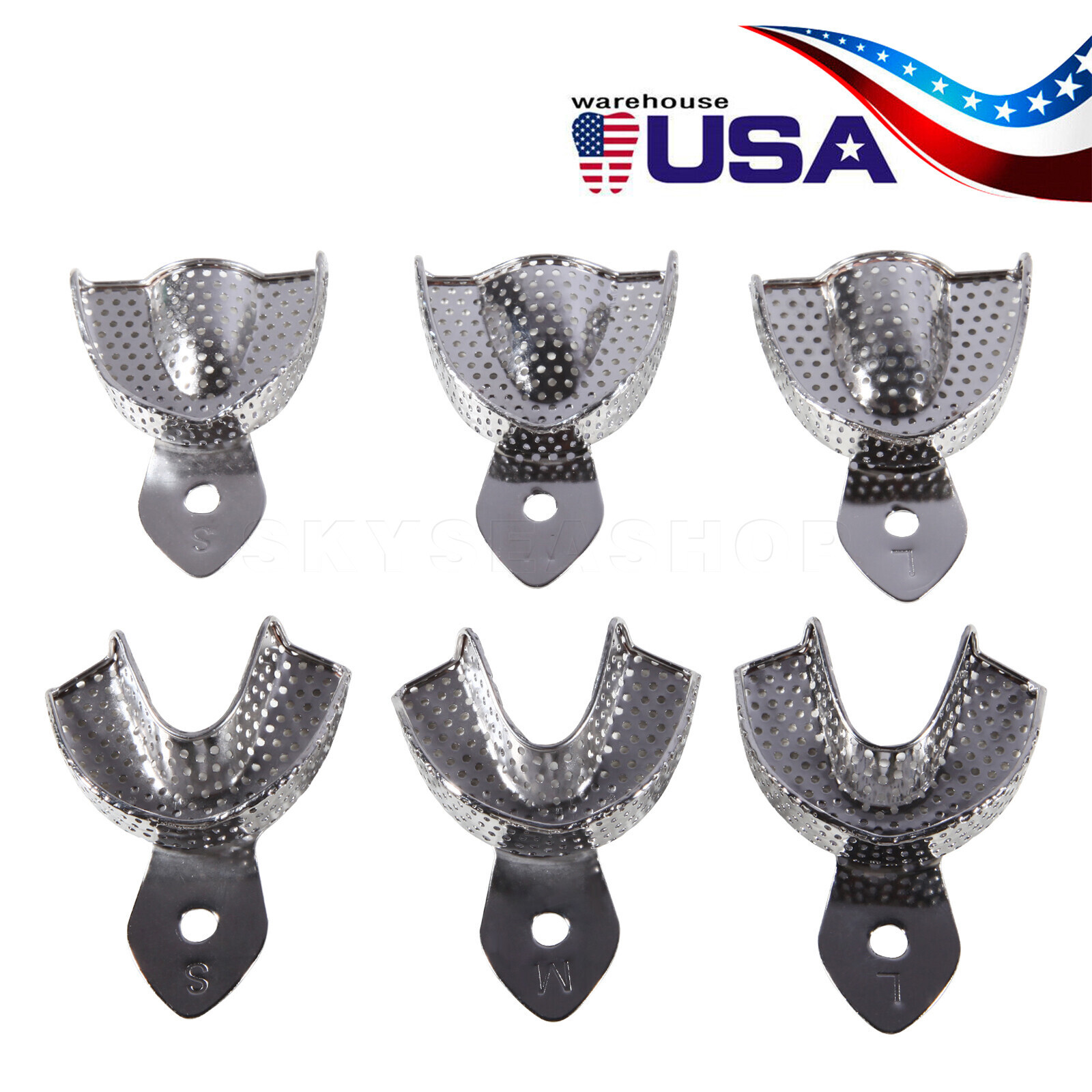 Autoclave Perforated Dental Impression Trays Upper + Lower