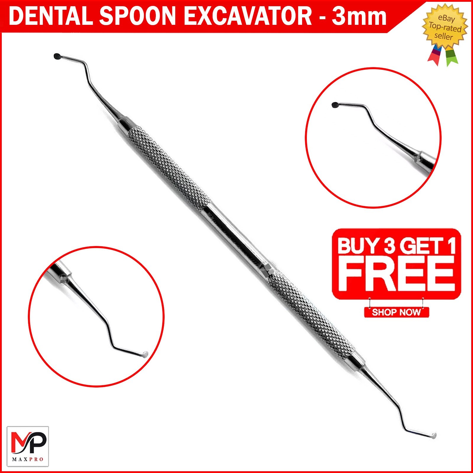 NEW DENTAL EXCAVATOR SET RESTORATIVE SPOON DOUBLE ENDED PREMIUM INSTRUMENTS