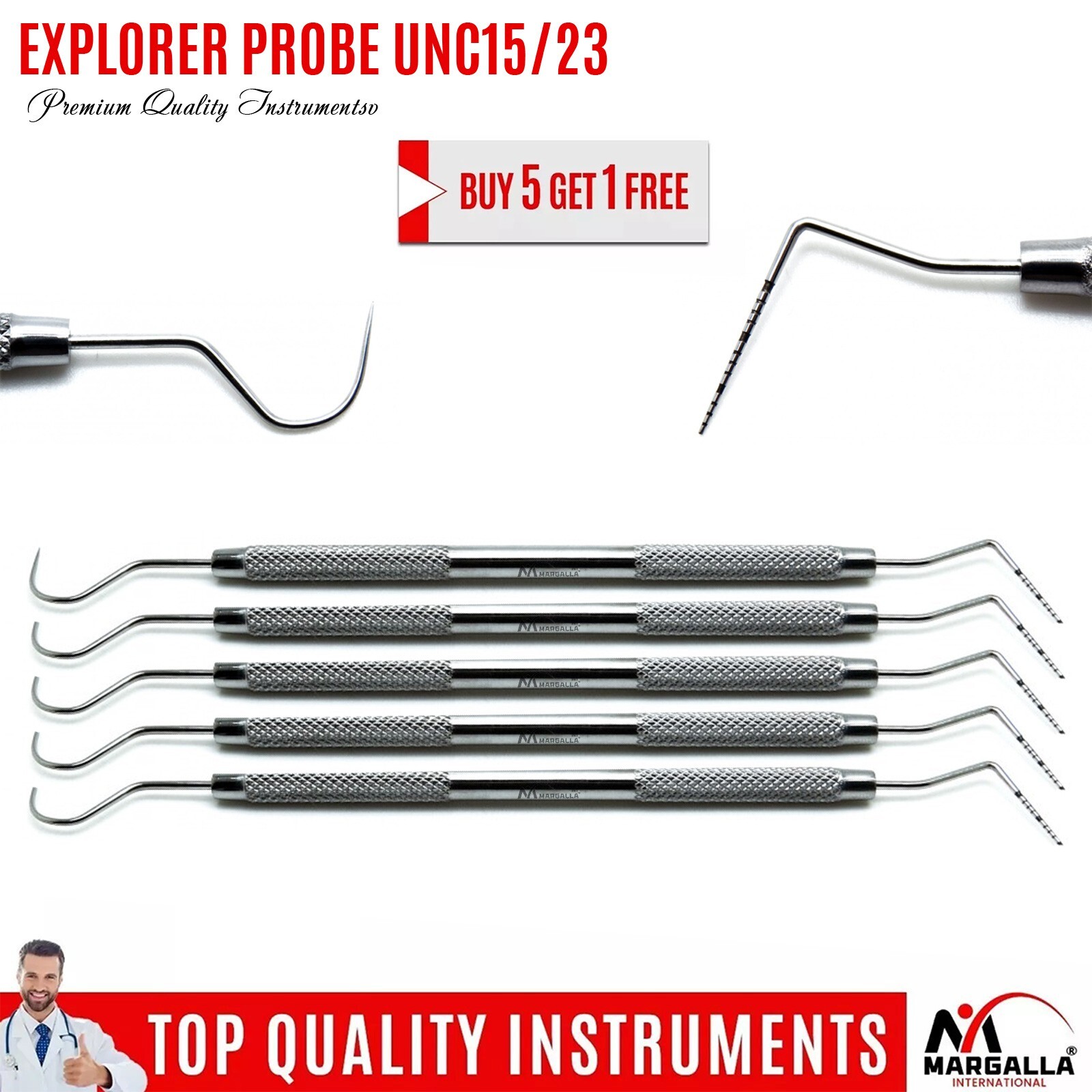 Dental Perio Explorer 23 Probe UNC 15 Double Ended Buy 5 get 1 Free