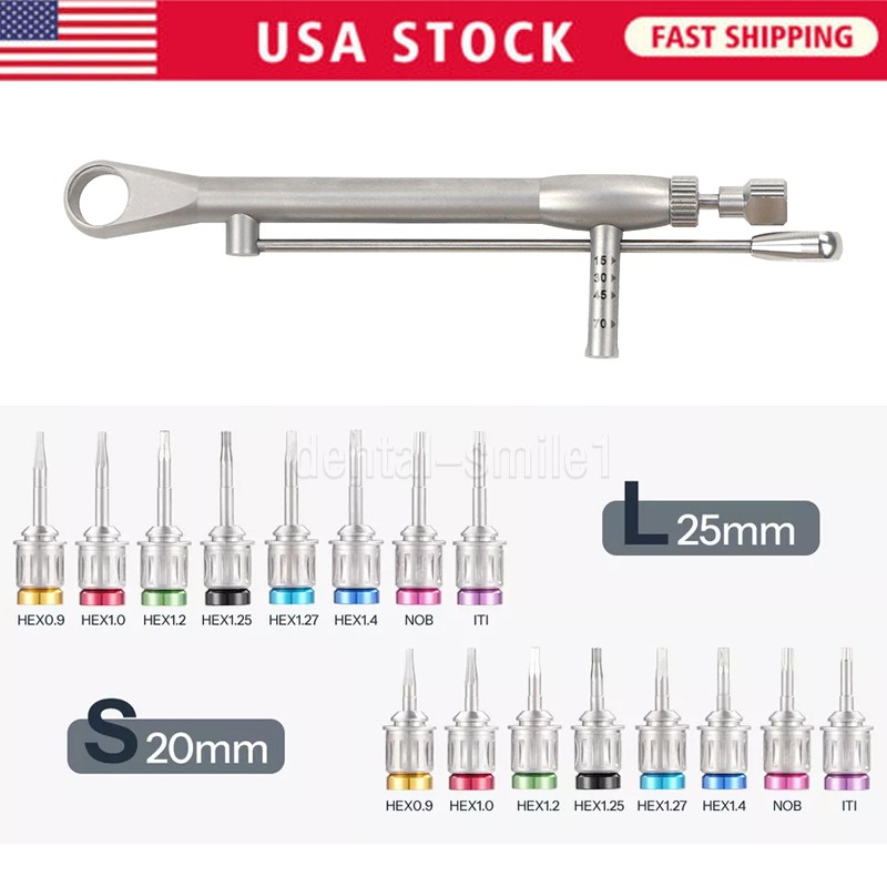 Dental Implant Kit Universal Wrench Ratchet Drivers Repair Tools Prosthetic