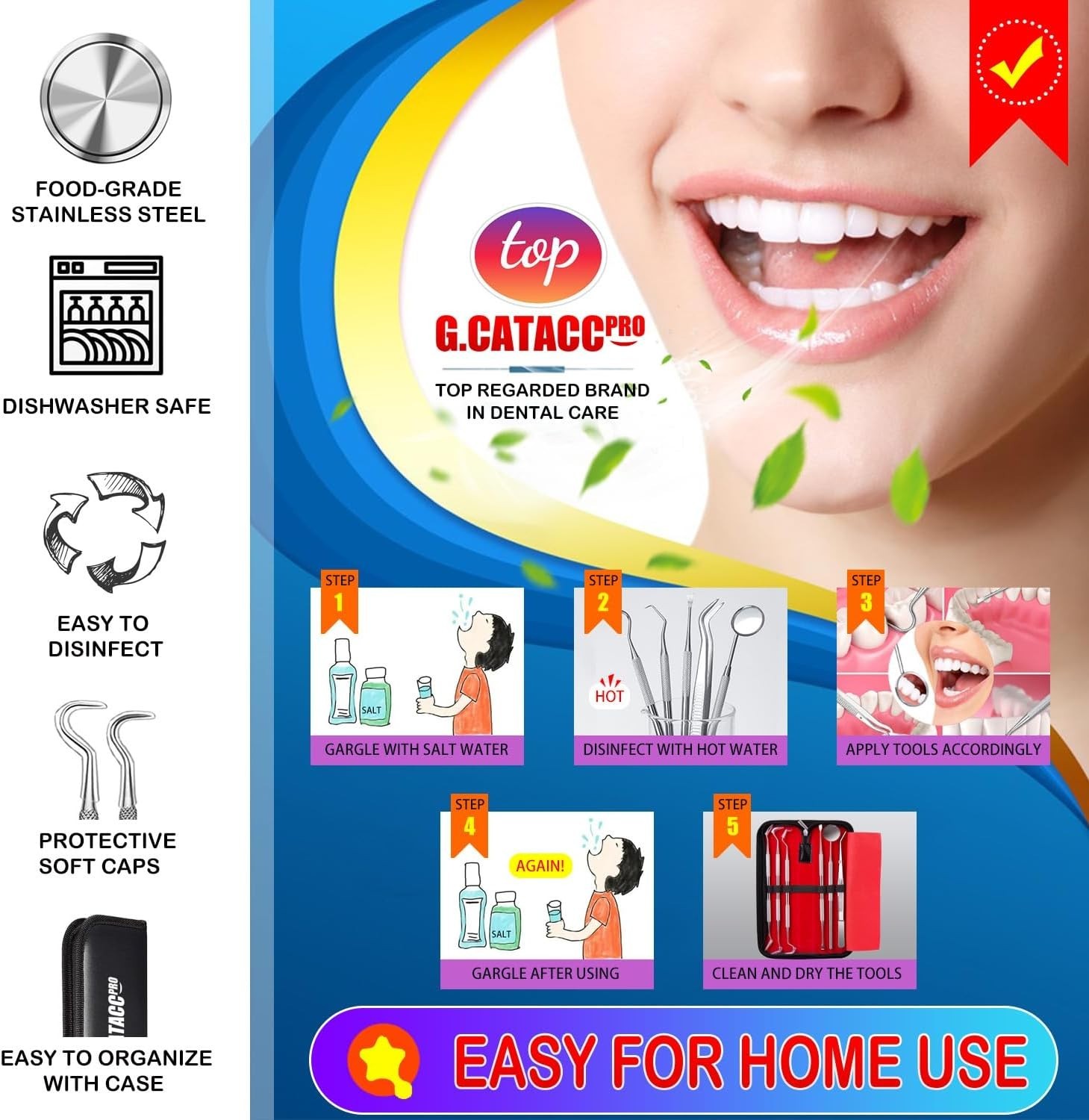Durable Dental Picks and Scrapers: Professional Hygiene Kit for Affordable Care