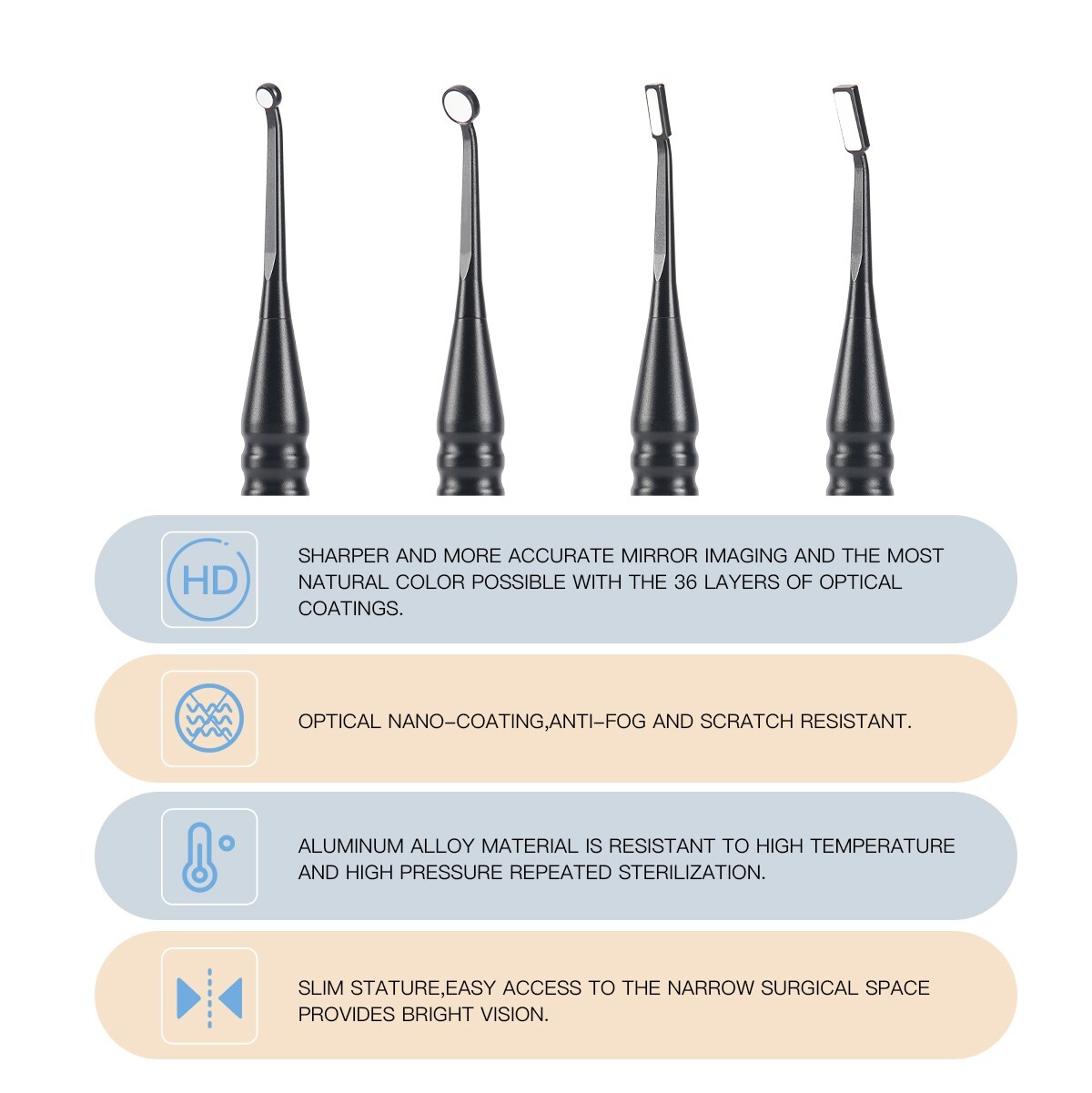 Dental Micro Mouth Mirror Various Micro Surgical Applications 5mm /7mm/9mm