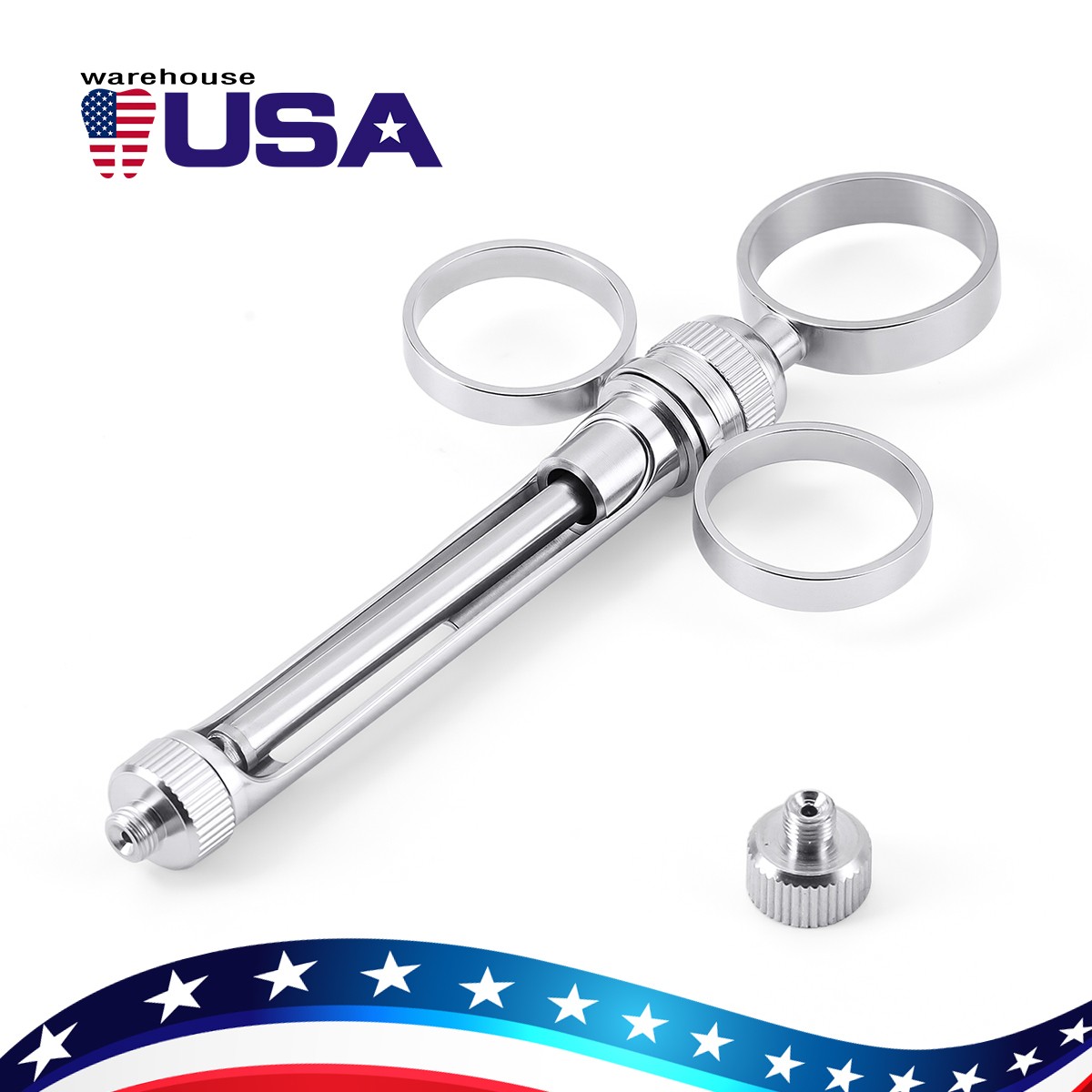 Dental Anesthetic Syringe Self-Aspirating 1.8CC Metal Instruments + adapters