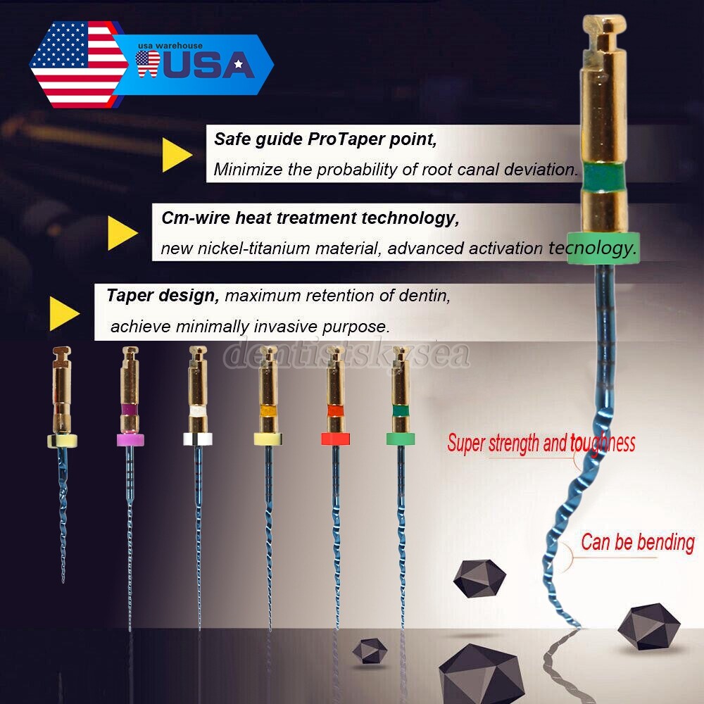 6X Dental Universal Endo Niti File Rotary Assort Files NX-E3 25mm Heat Activated
